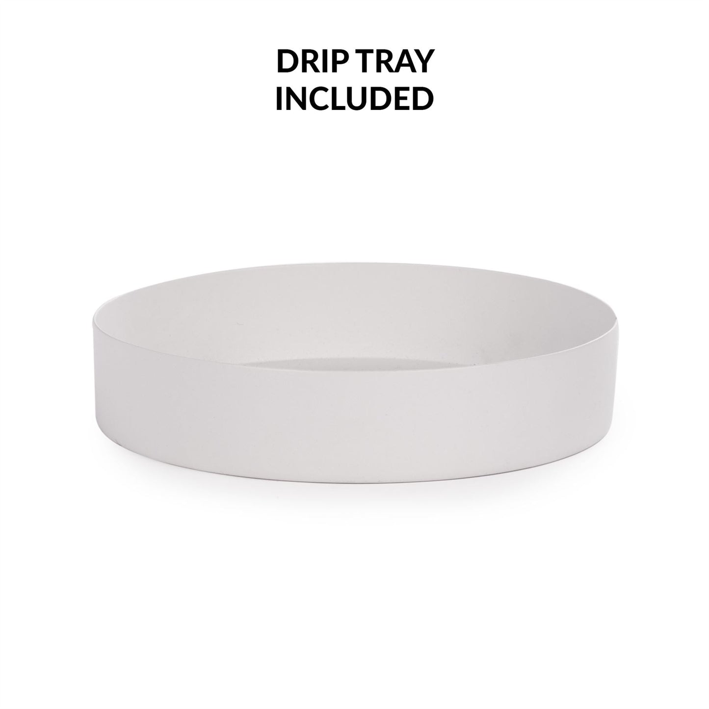 Round Metal Umbrella Stand in White | M&W