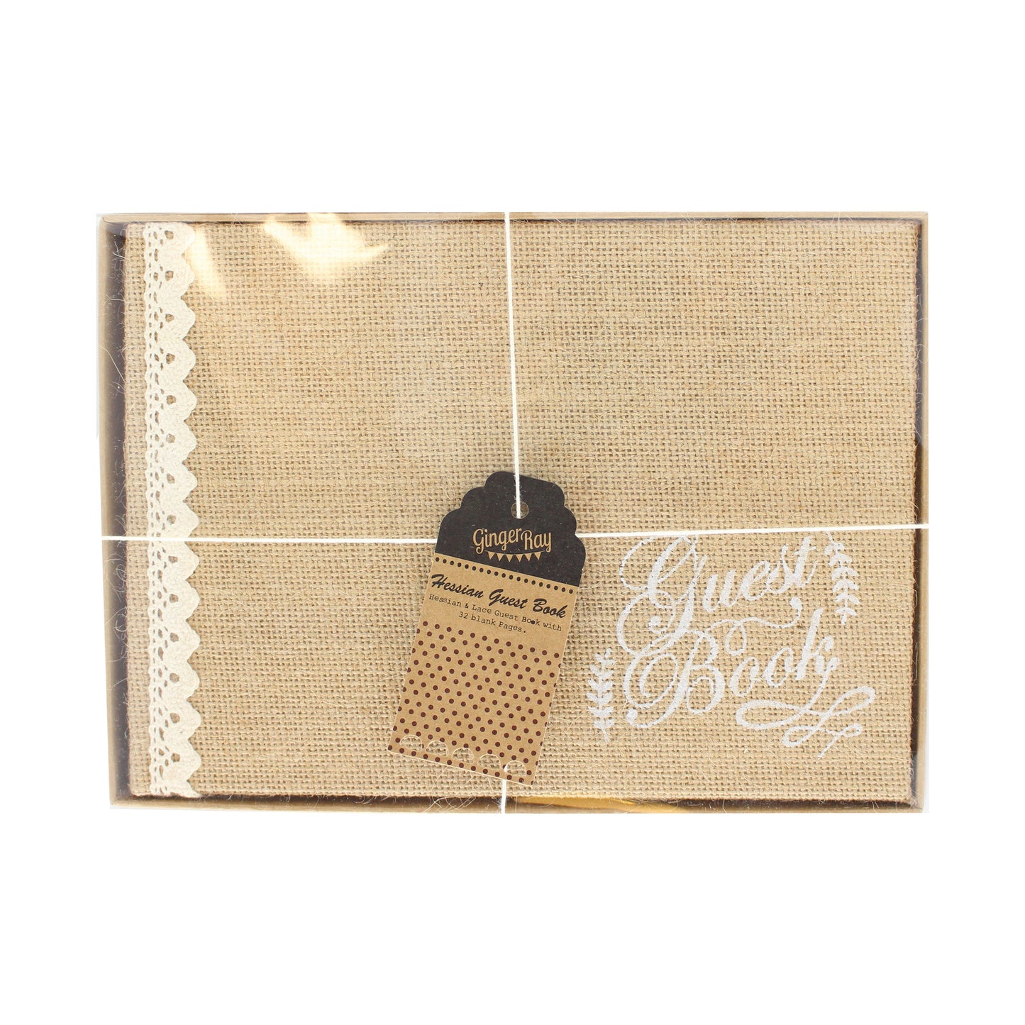Hessian Burlap Guest Book - Vintage Affair