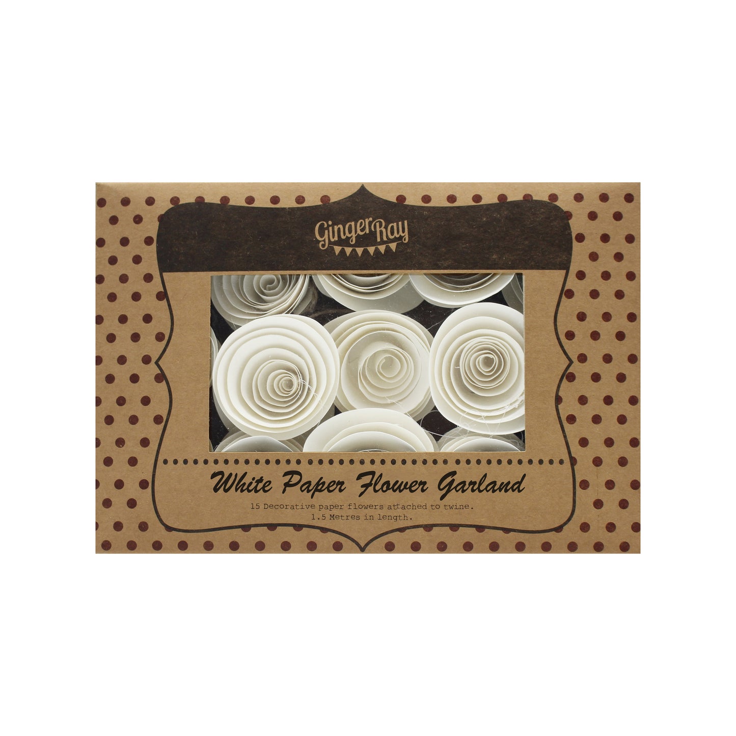 White Paper Flower Garland