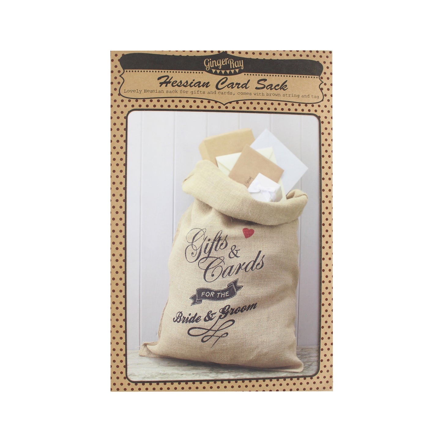 Hessian Burlap Cards Wedding Sack - Vintage Affair