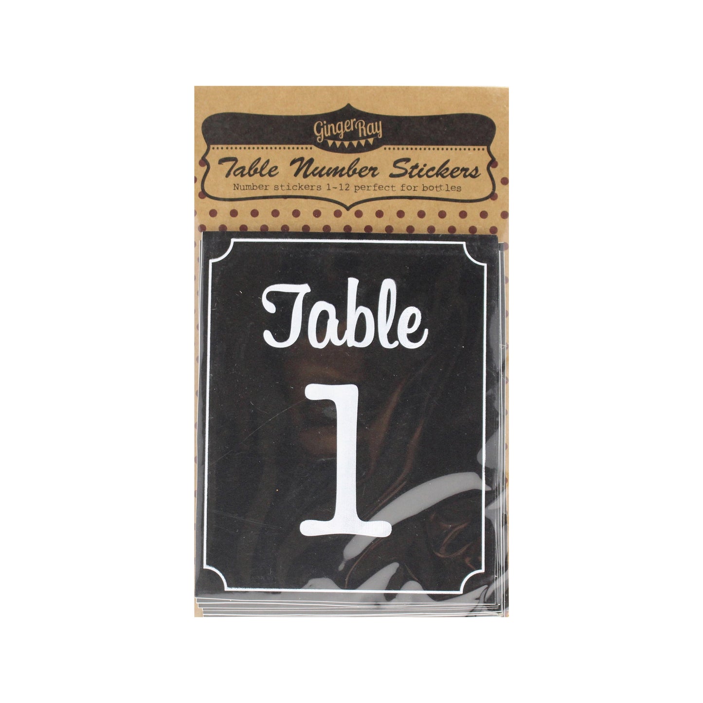 Chalkboard Bottle Sticker Table Numbers 1-12 - Vintage Affair
