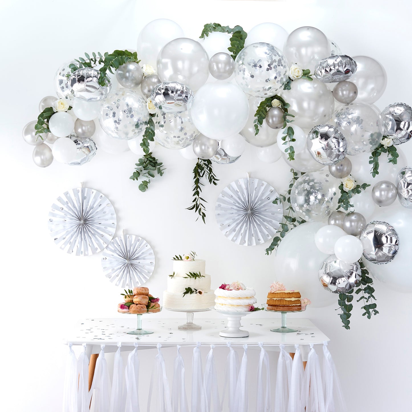Silver Balloon Arch Kit