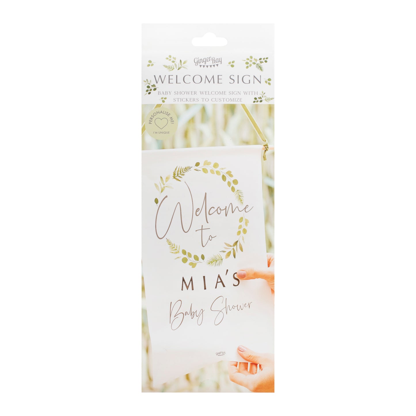 Customisable Baby Shower Welcome Sign