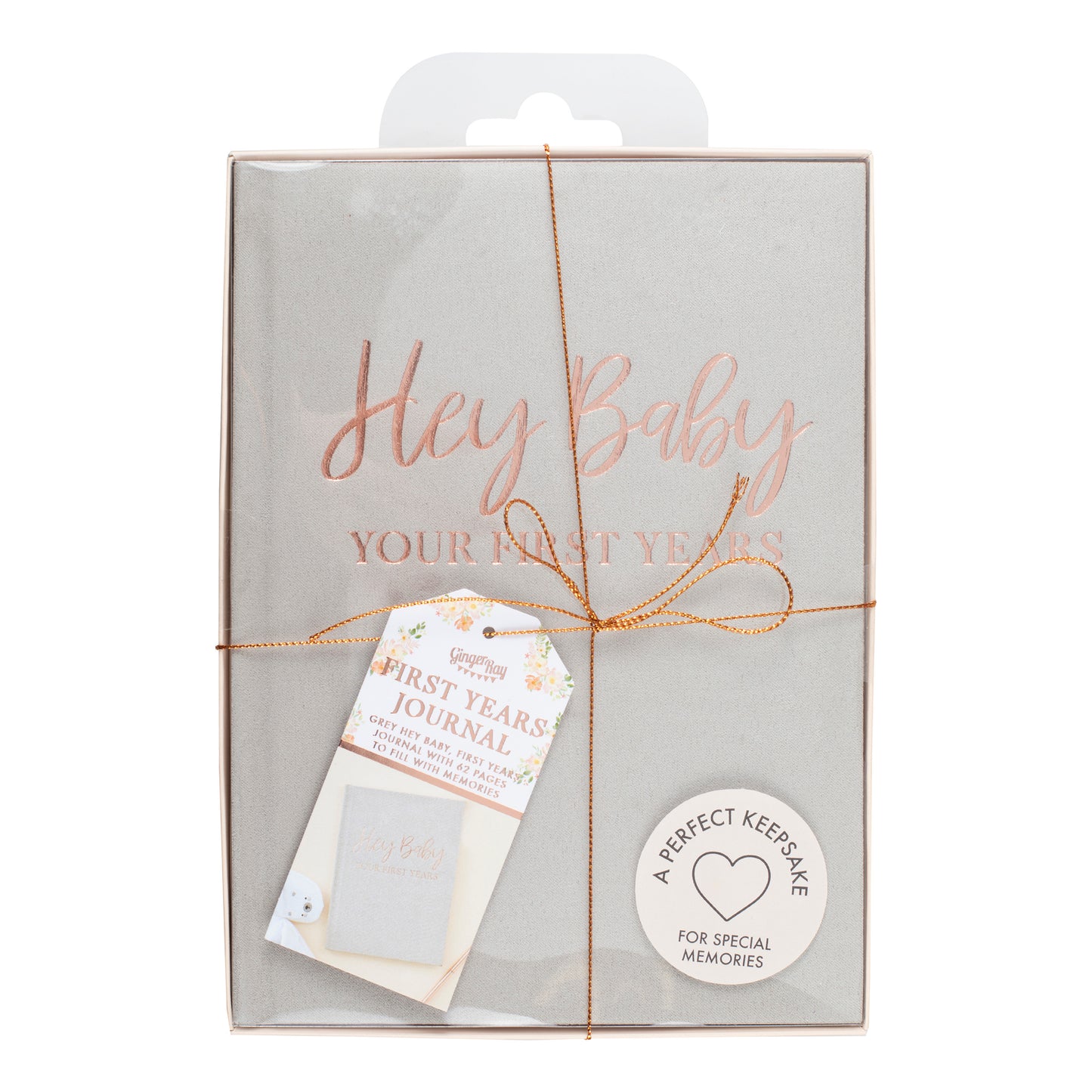 Grey Suede Baby Journal Book