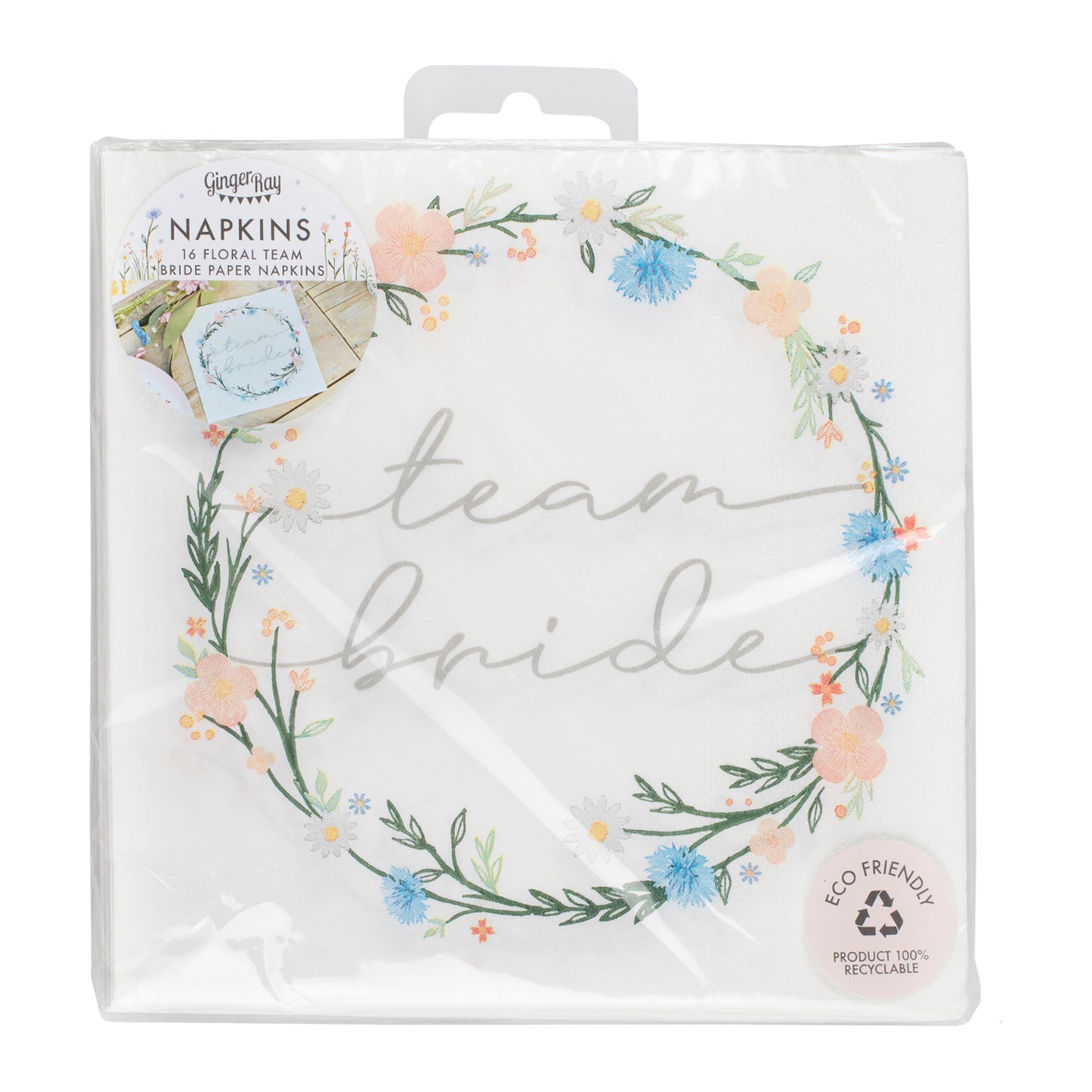 Boho Floral Eco Team Bride Hen Party Napkin