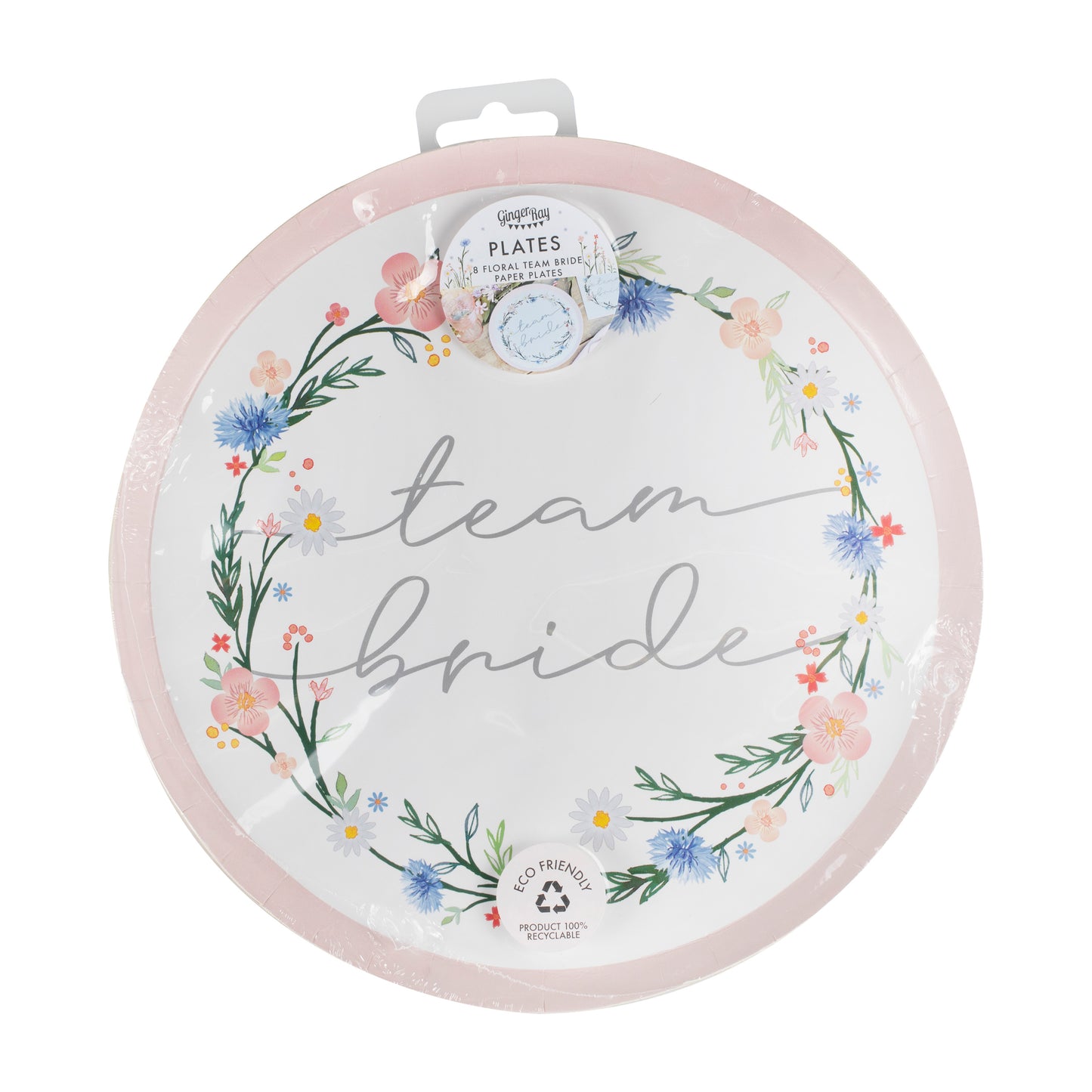 Boho Floral Eco Team Bride Hen Party Plates