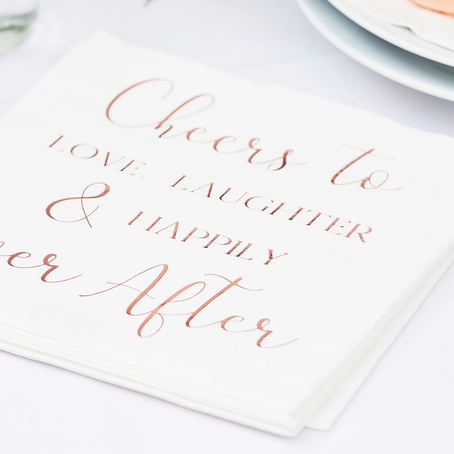 Happily Ever After Paper Wedding Napkins