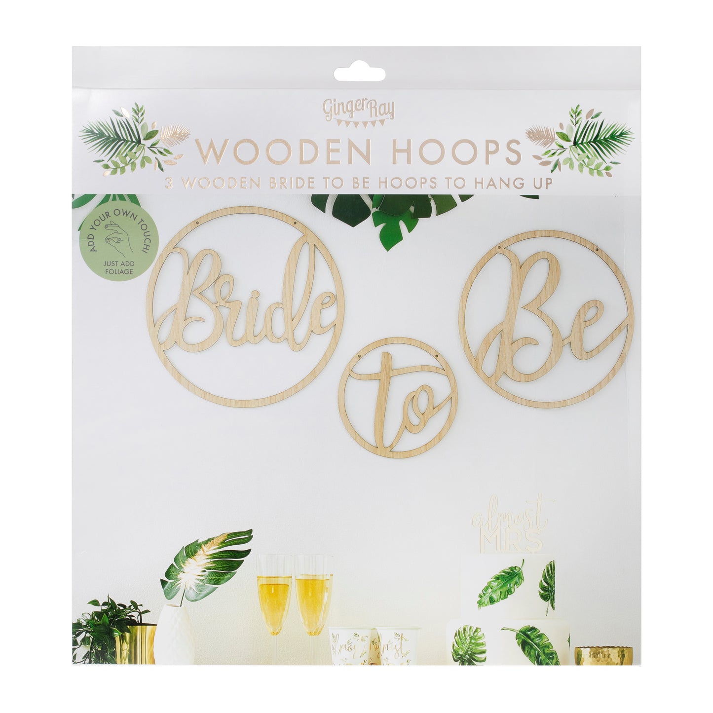 Wooden Bride To Be Decoration Hoops