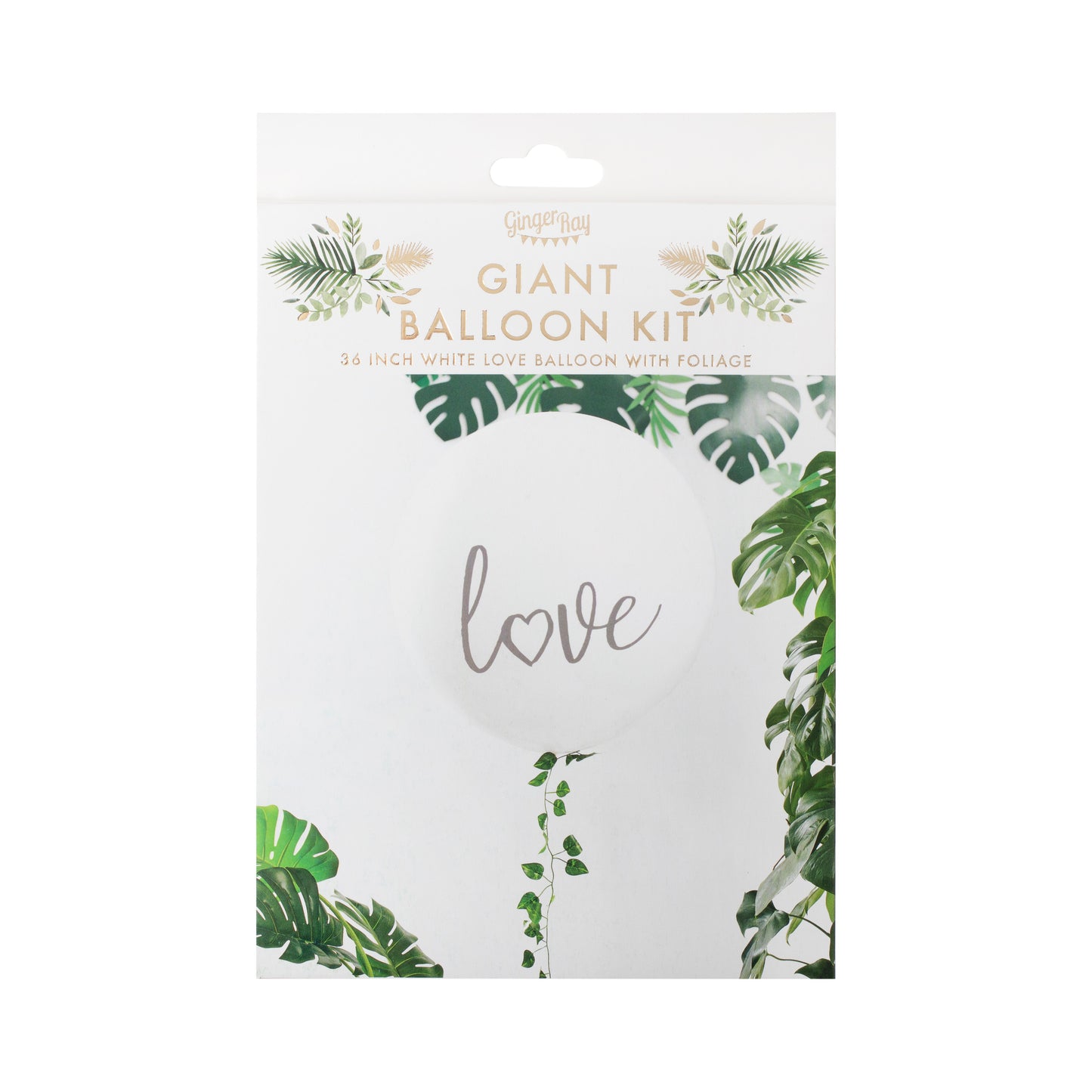 White Giant Printed Love Balloon