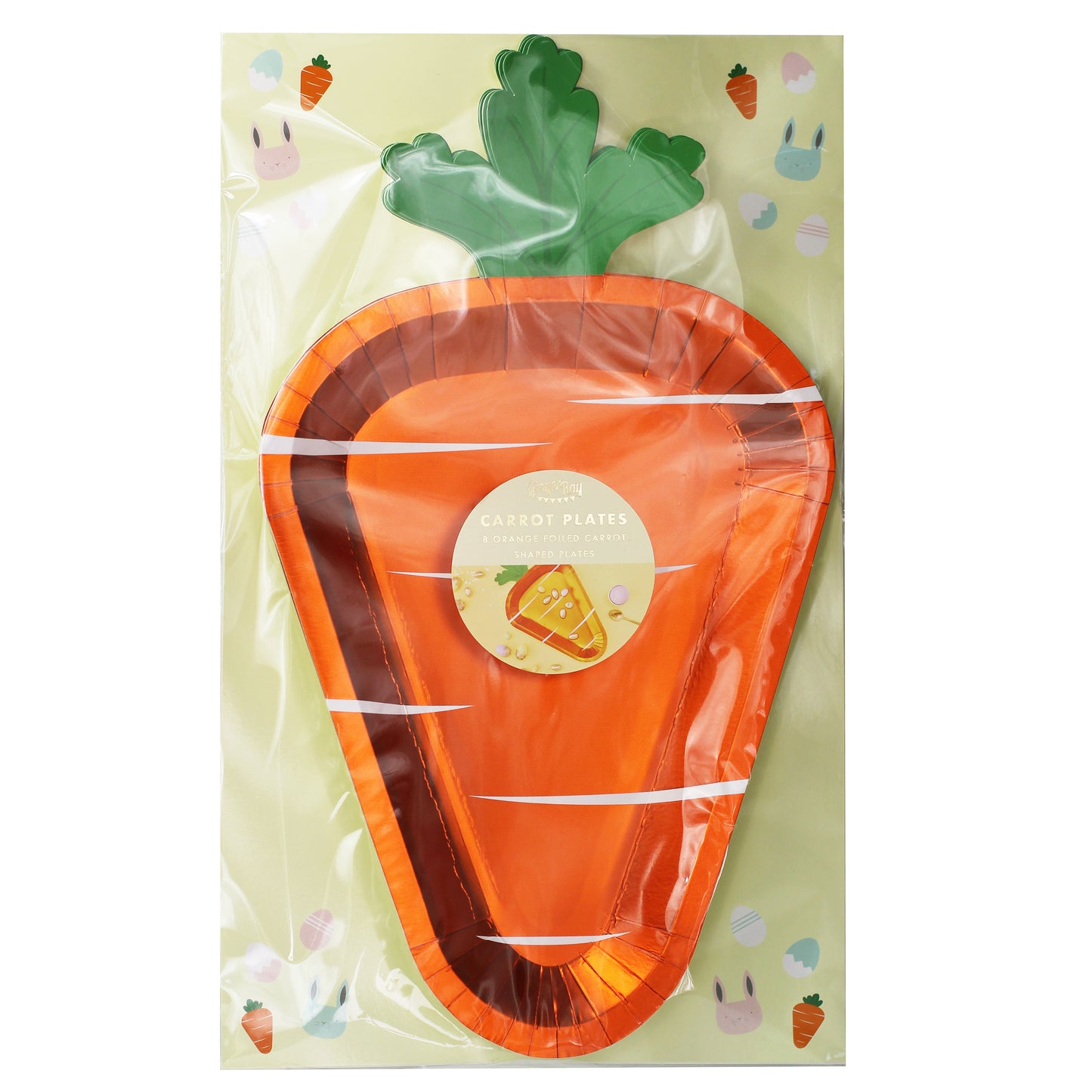 Carrot Shaped Easter Paper Plates