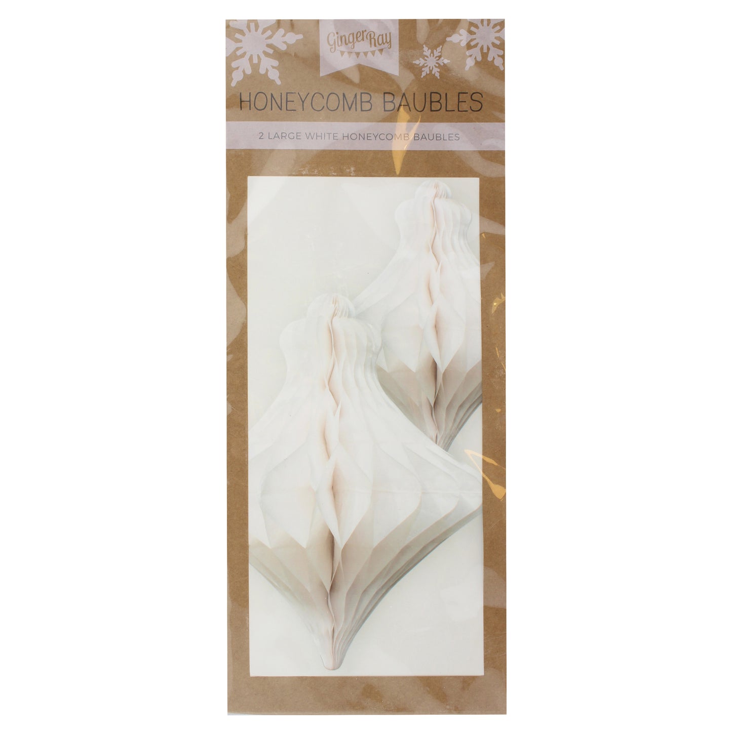 Large White Honeycomb Baubles