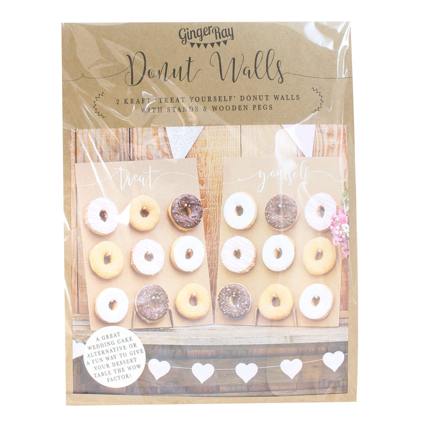 Rustic Kraft Wedding Double Donut Wall