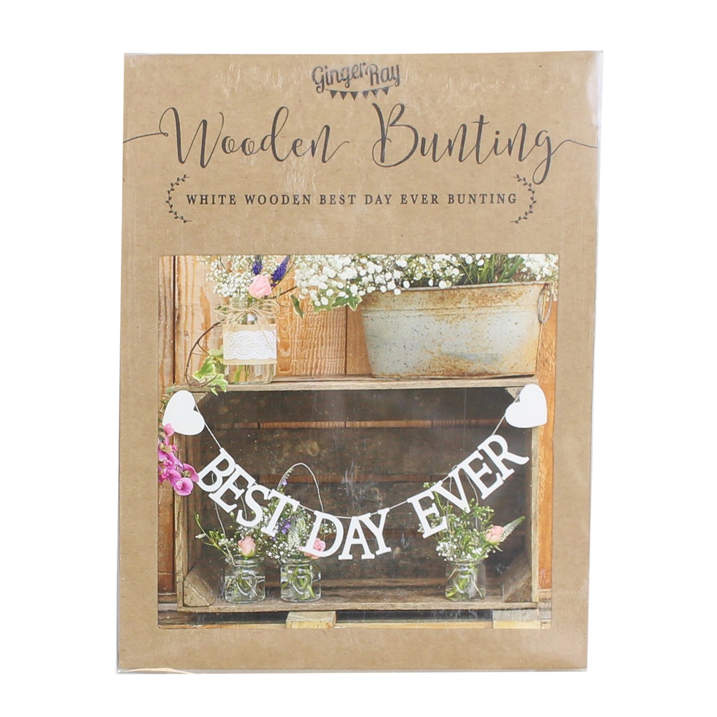 Best Day Ever Wooden Bunting - Rustic Country