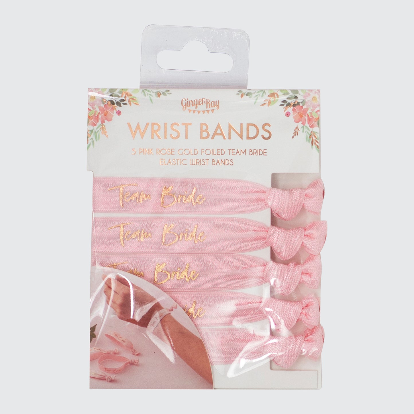 Pink Team Bride Hen Party Wrist Bands