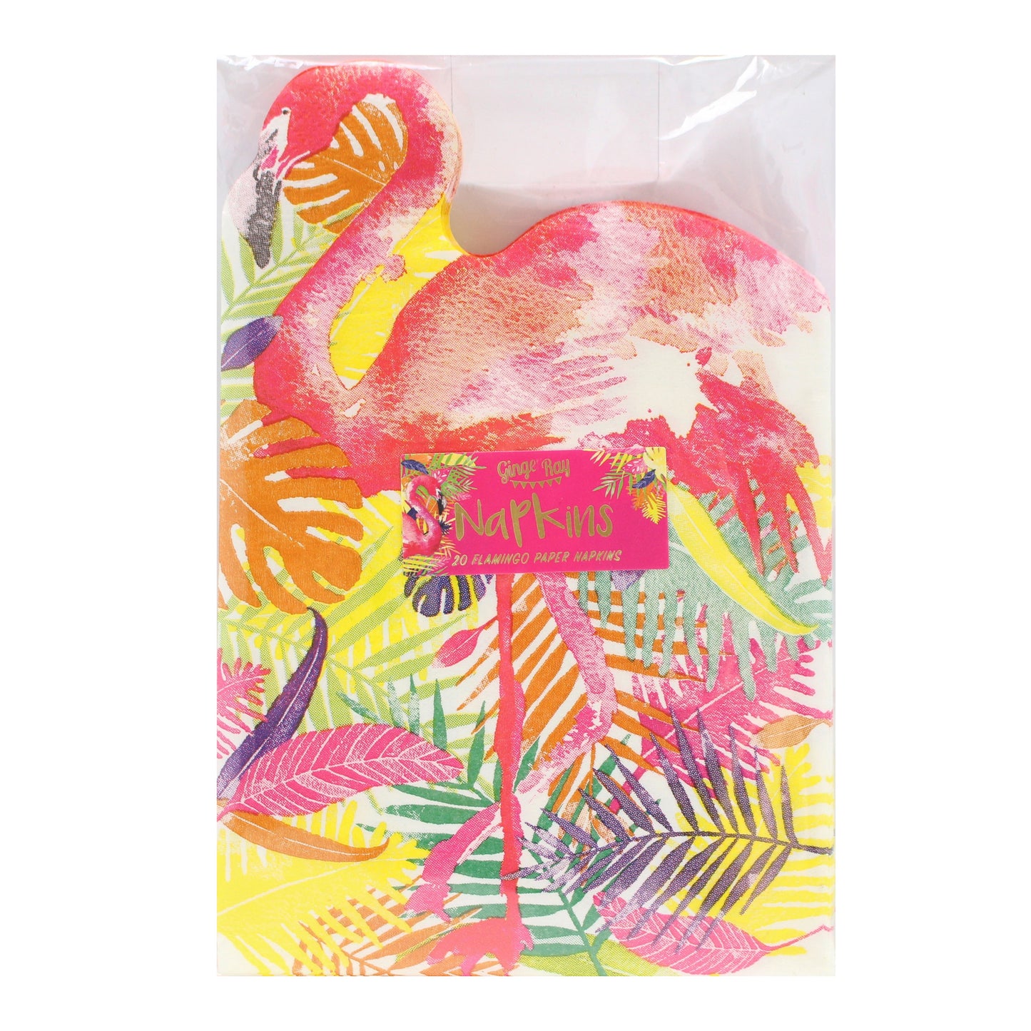 Flamingo Shaped Paper Napkins - Flamingo Fun