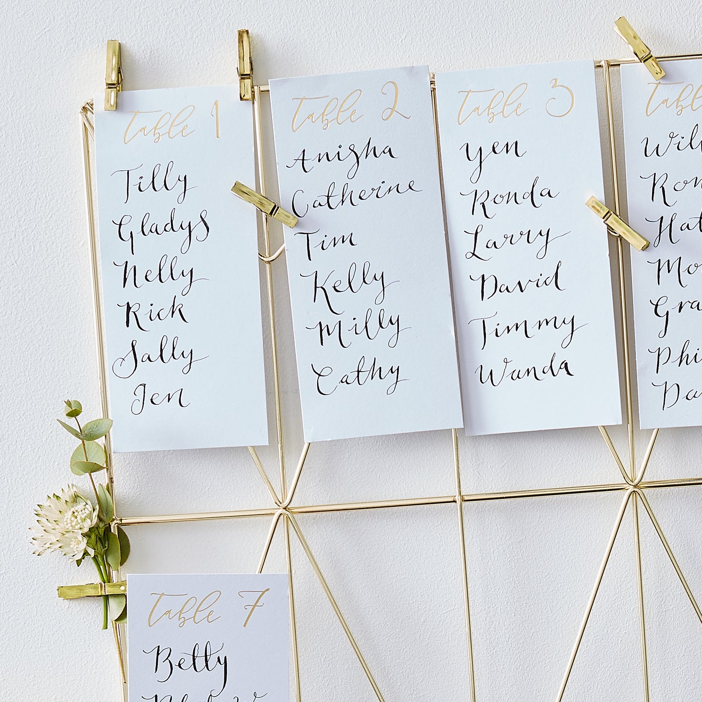 Gold Wedding Table Plan Kit