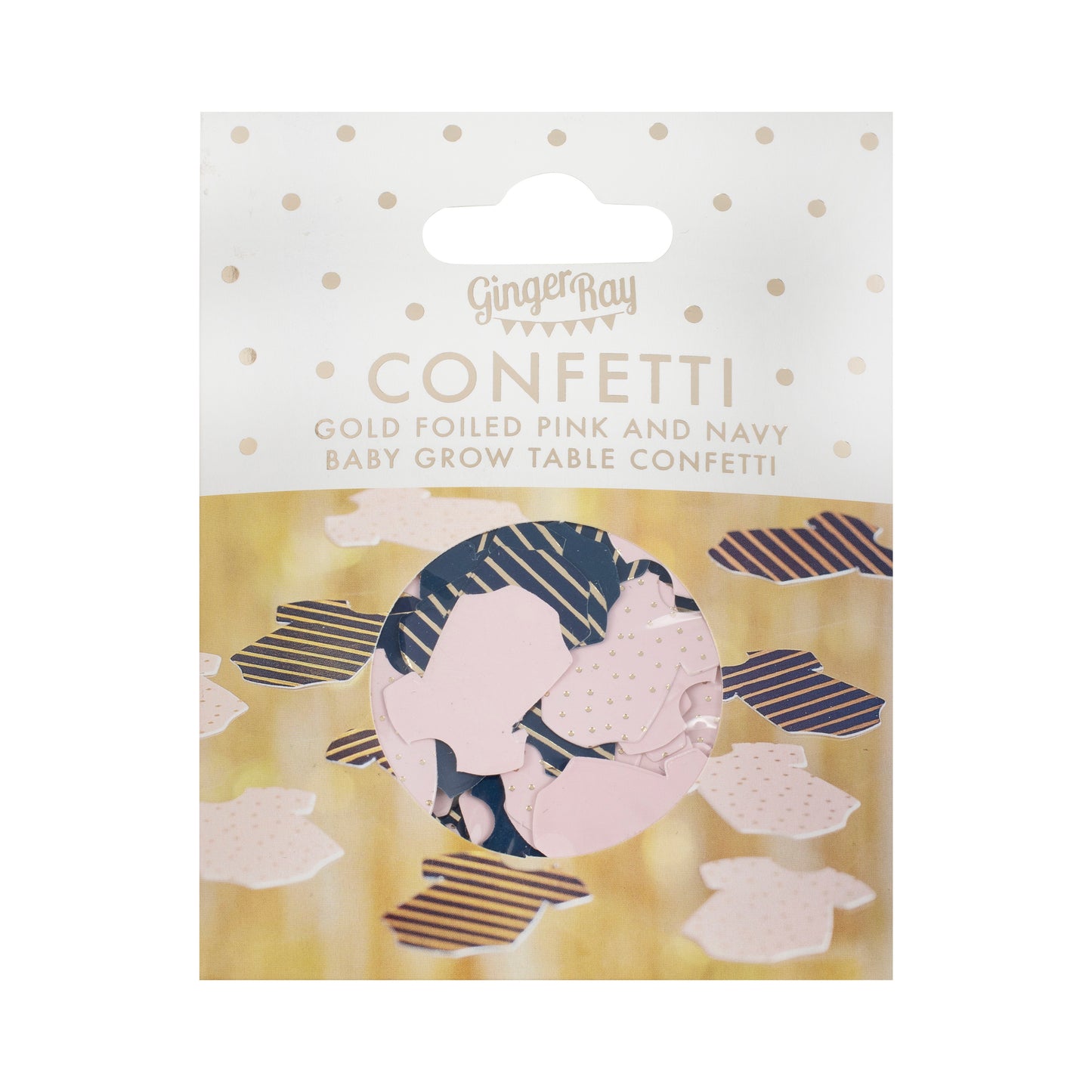 Pink & Navy Baby Grow Gender Reveal Party Table Confetti