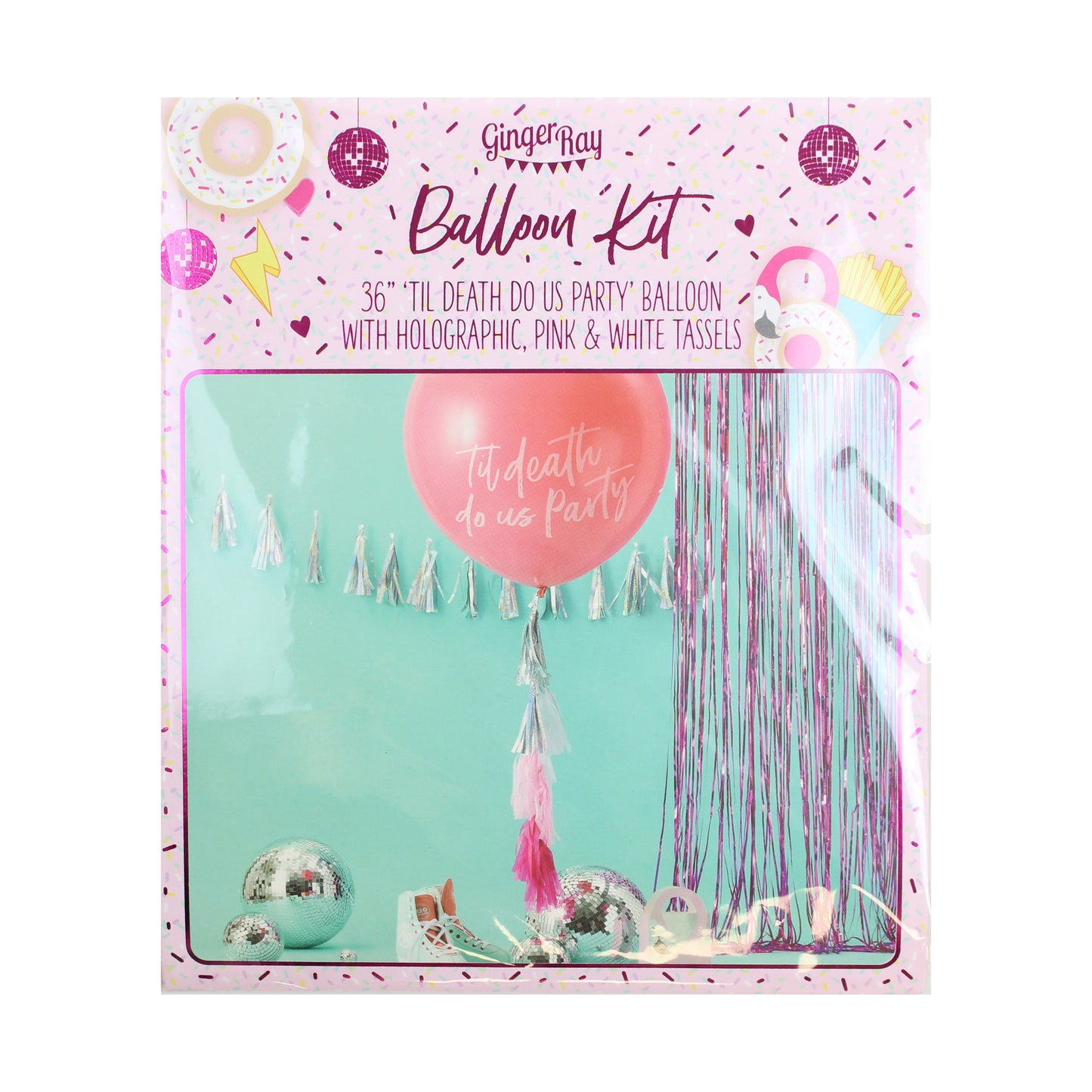 Giant Pink Til Death Do Us Party Balloon Kit