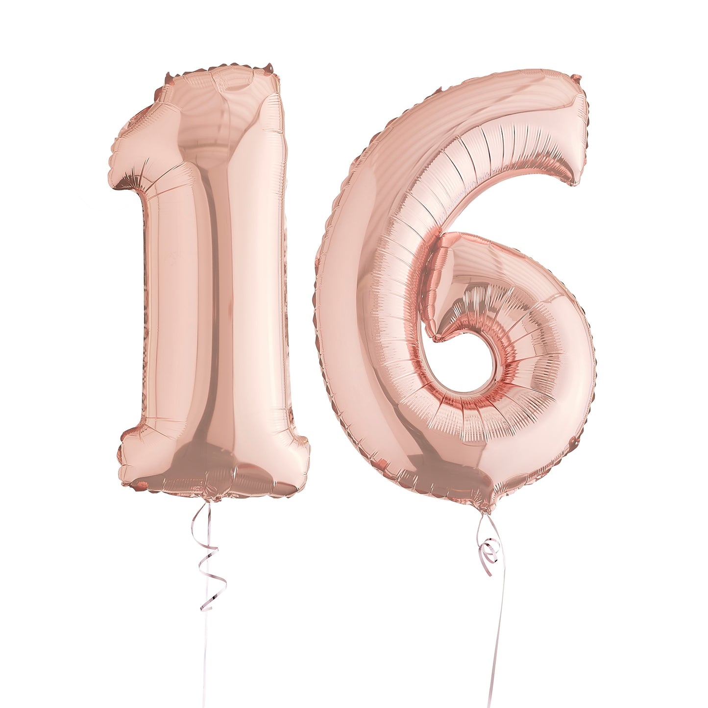 Rose Gold 16th Birthday Helium Balloons Delivered