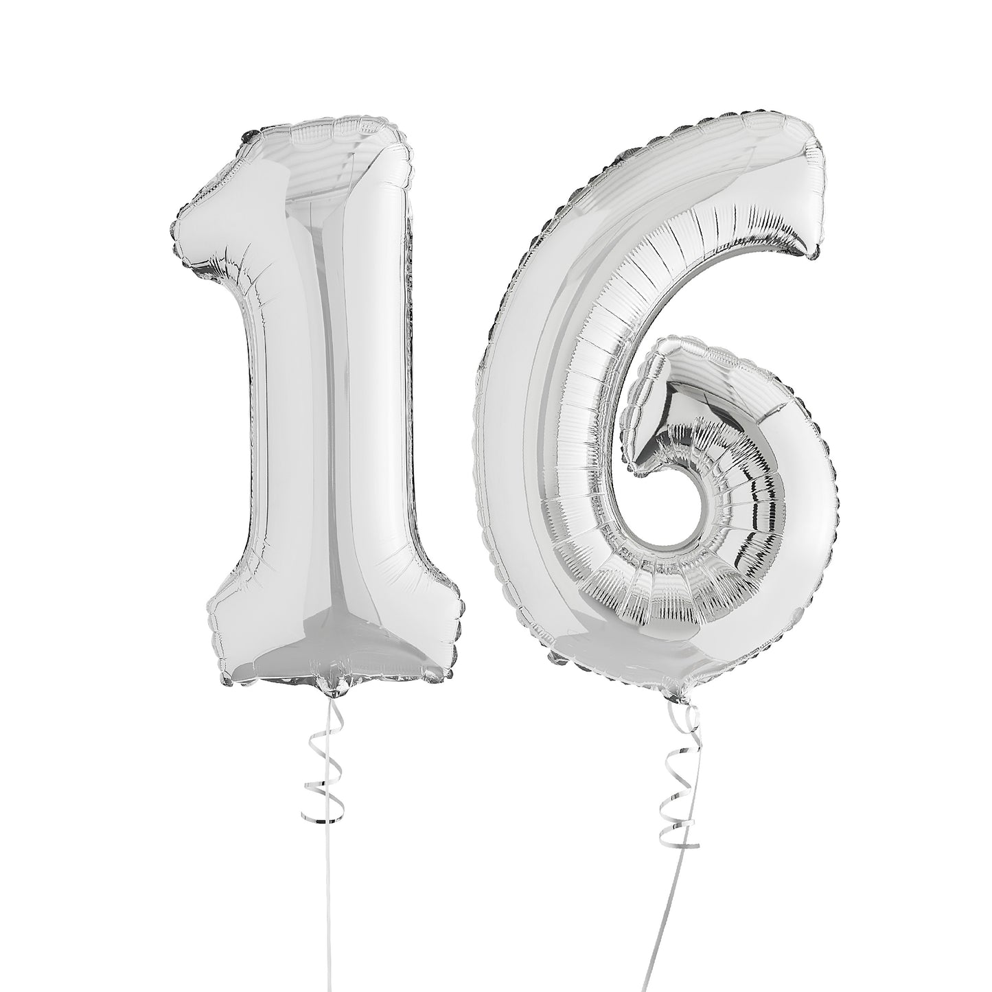 Silver 16th Birthday Helium Balloons Delivered