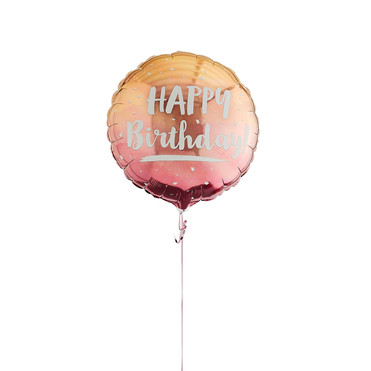 Rose Gold Single Happy Birthday Helium Balloon Delivered