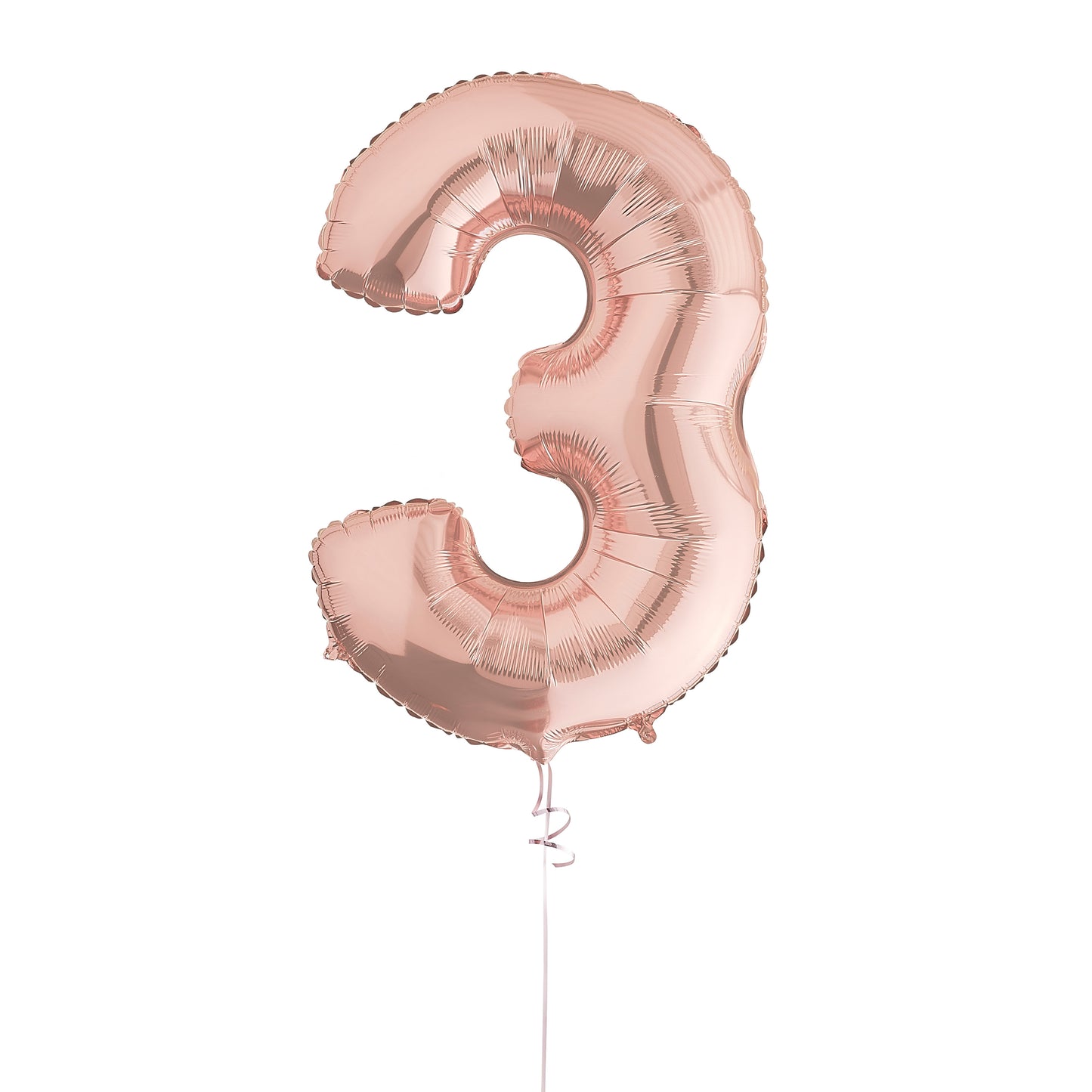 Rose Gold Number 3 Helium Balloon Delivered