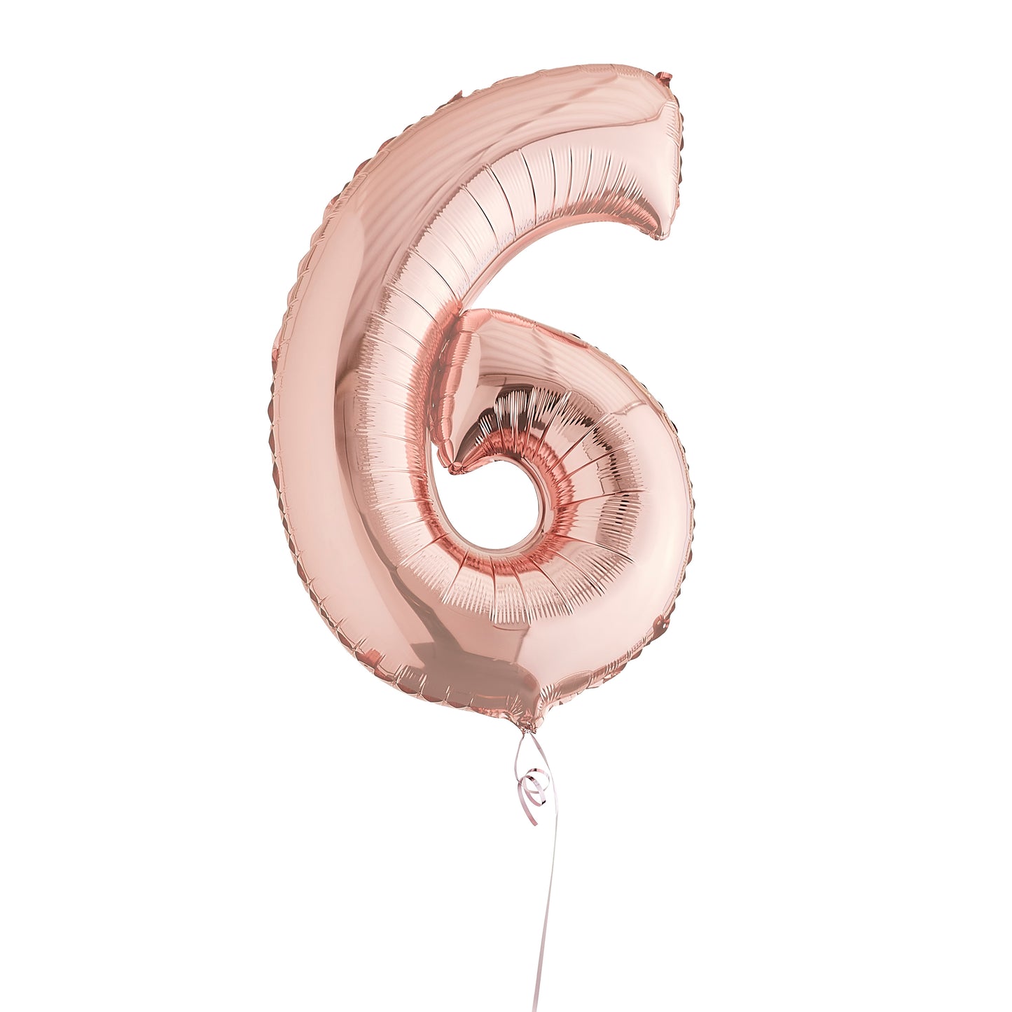 Rose Gold Number 6 Helium Balloon Delivered