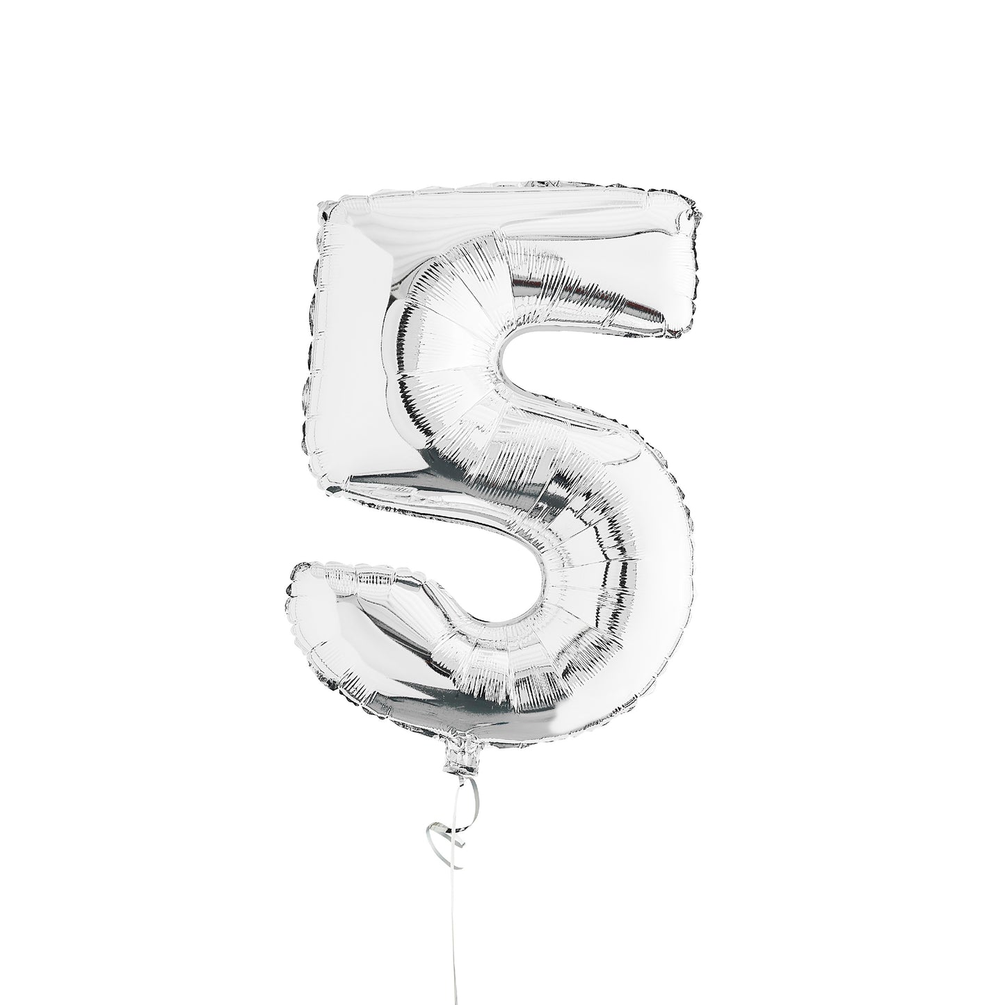 Silver Number 5 Helium Balloon Delivered