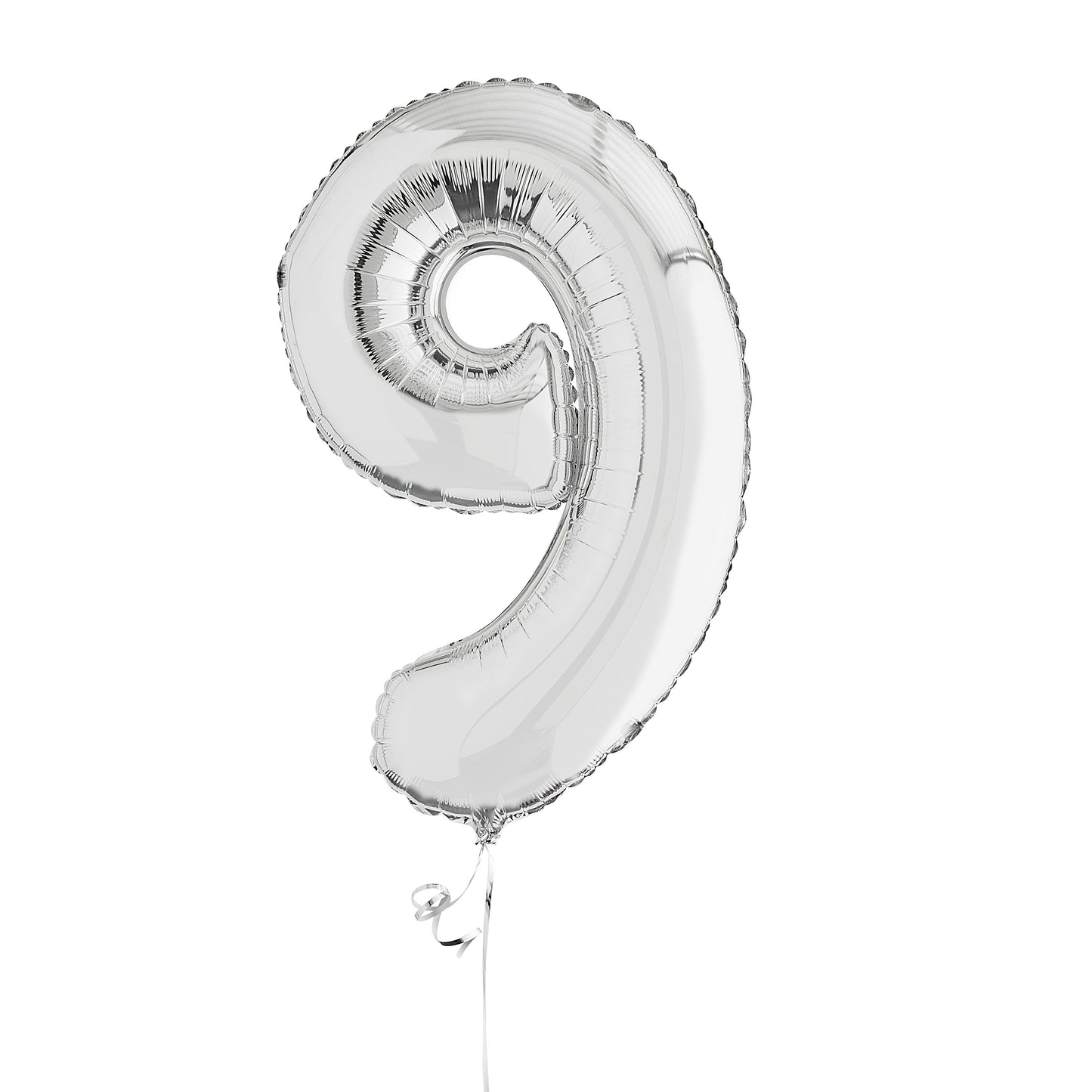 Silver Number 9 Helium Balloon Delivered