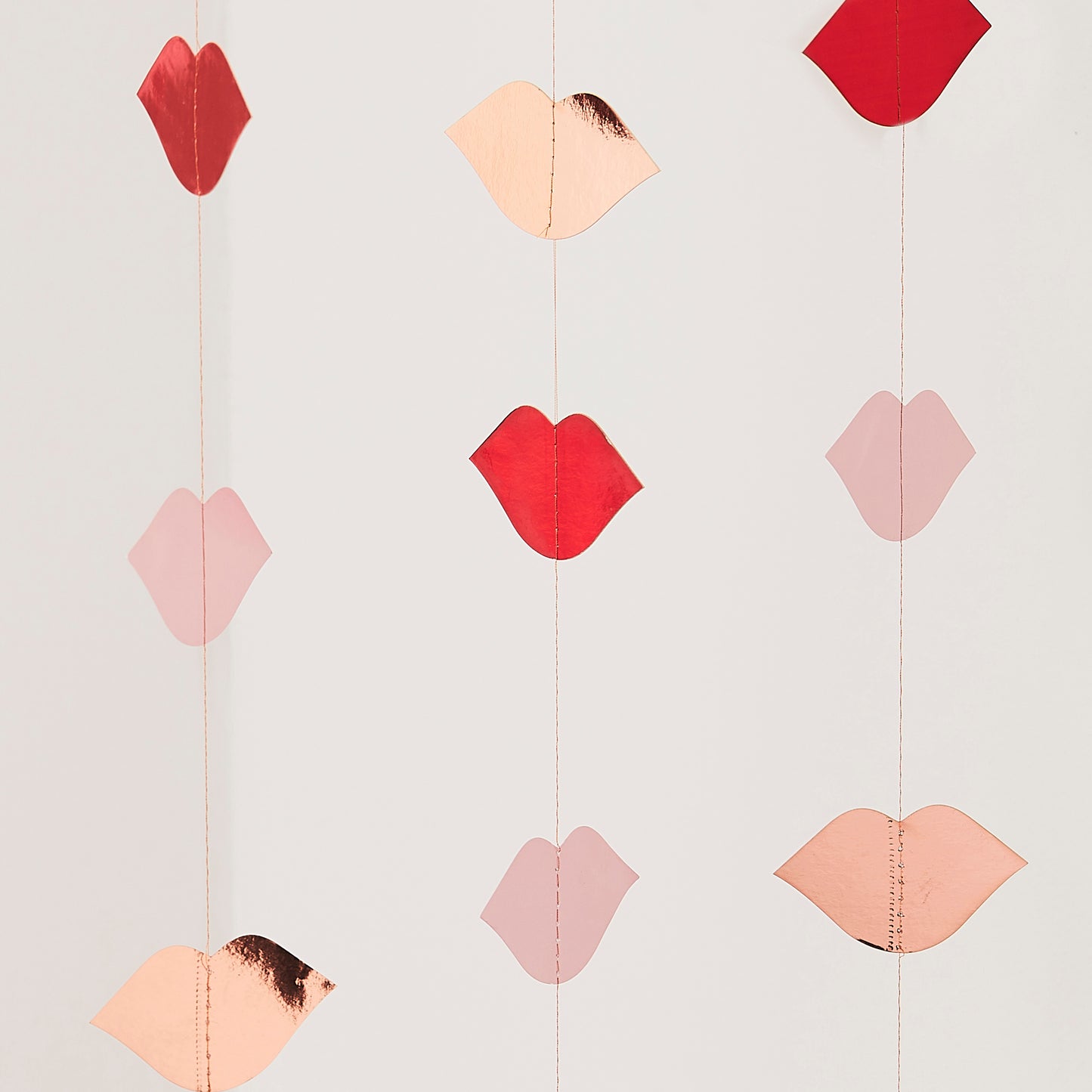 Rose Gold, Red & Pink Foiled Lip Party Backdrop