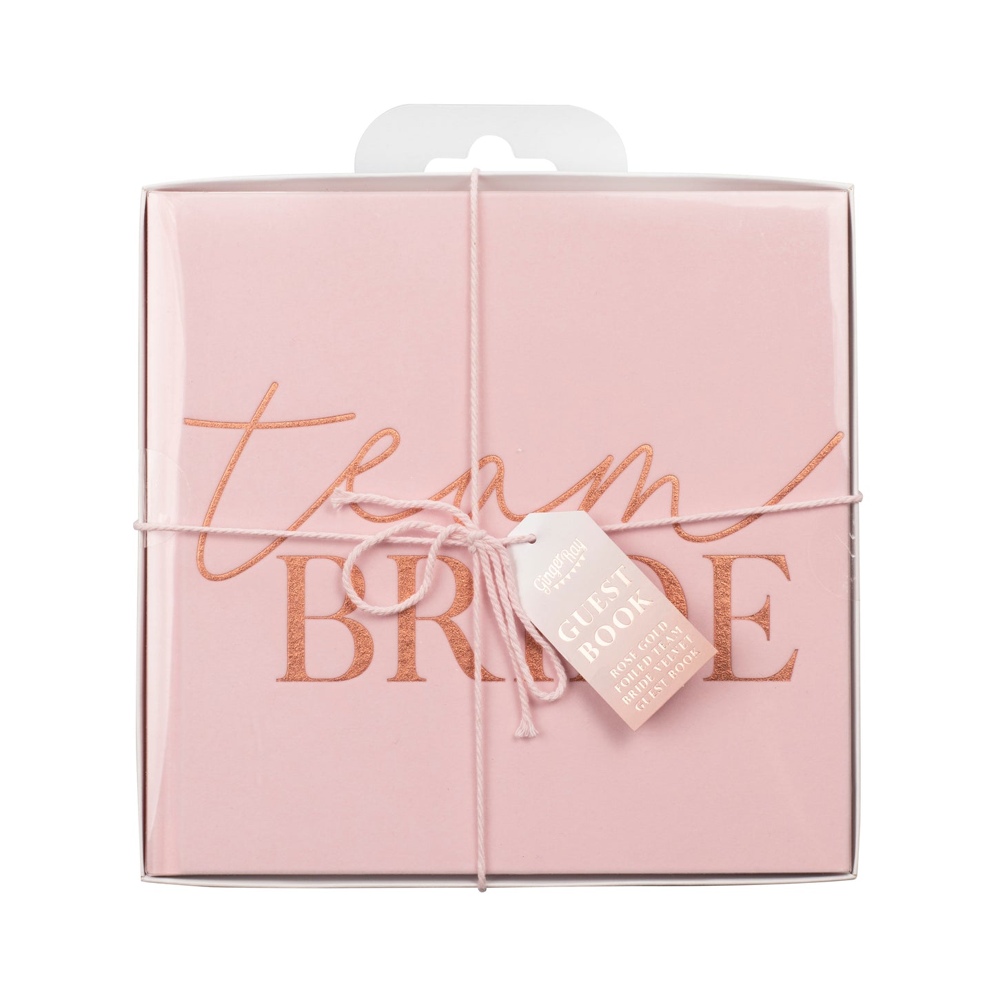 Pink Blush Velvet Team Bride Hen Party Guest Book