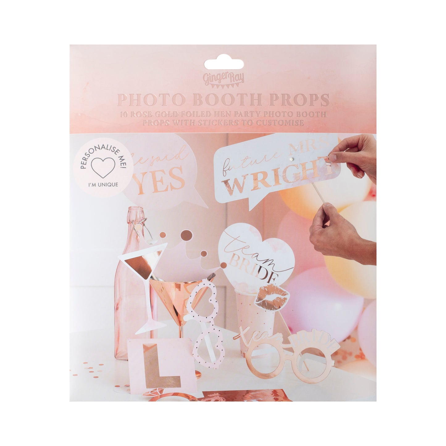 Customisable Photobooth Hen Party Props