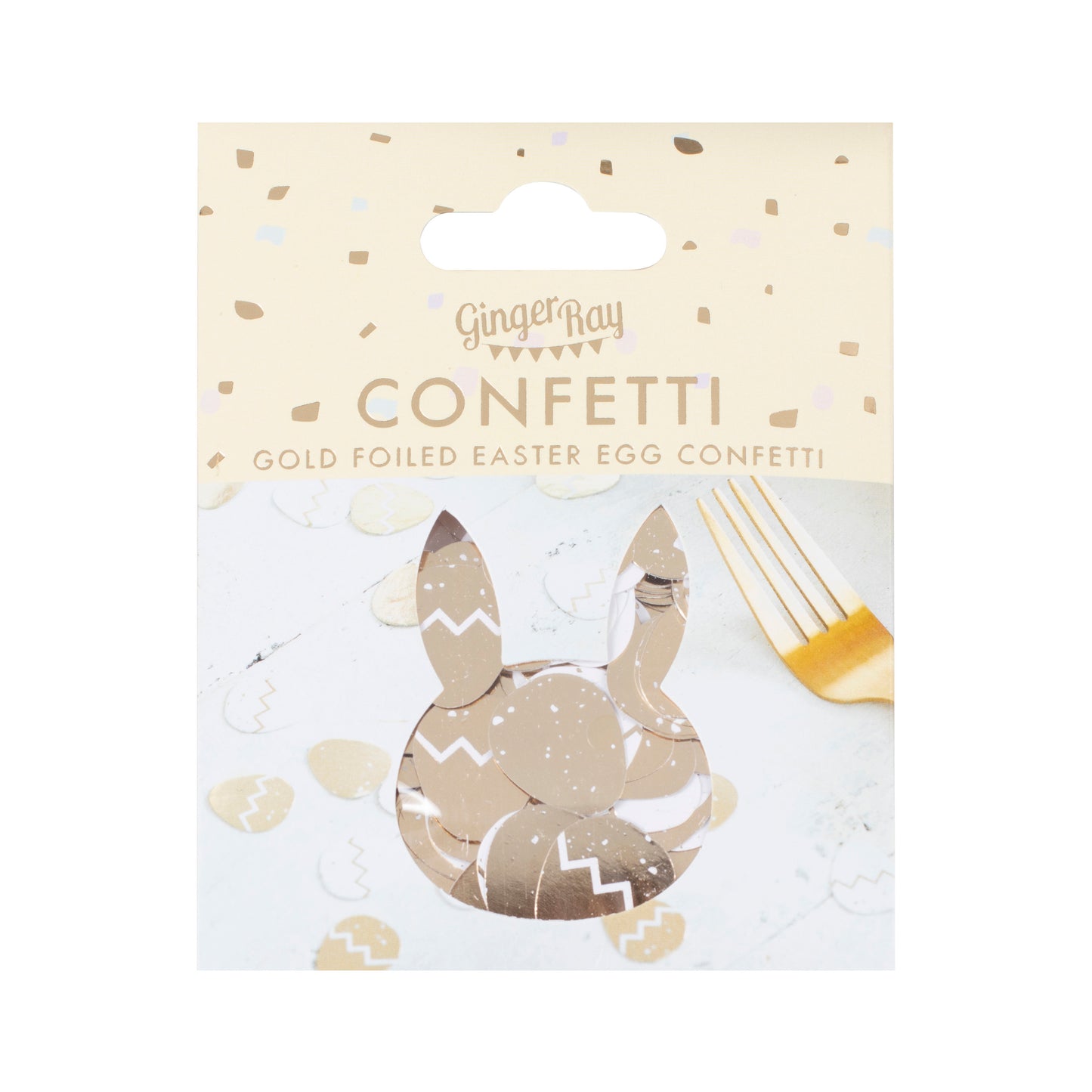Gold & White Easter Egg Table Confetti Decoration