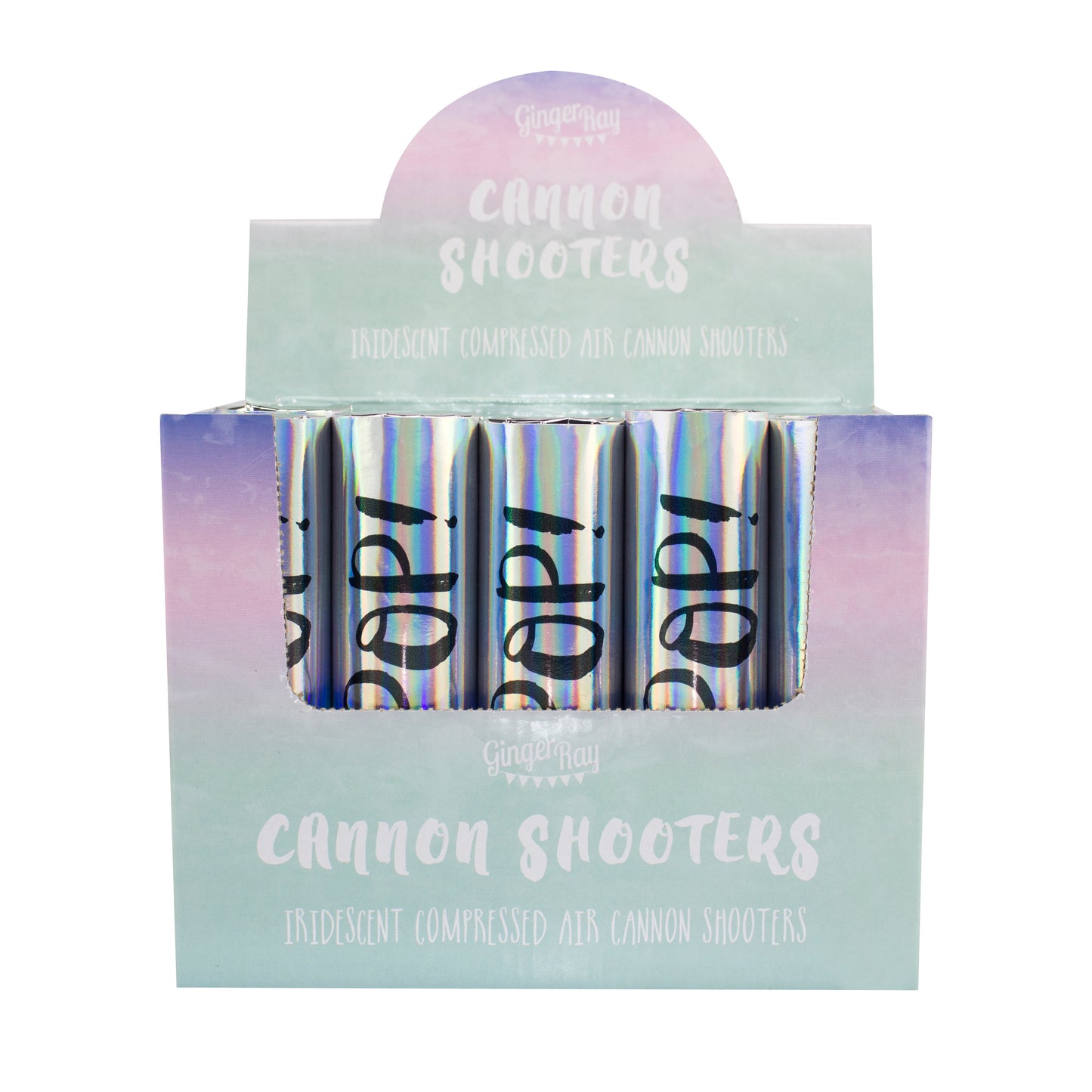 Iridescent Compressed Air Confetti Cannon