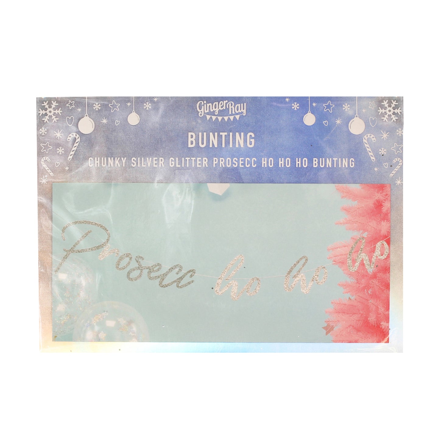 Iridescent Prosecco Ho Ho Bunting - Jolly Vibes