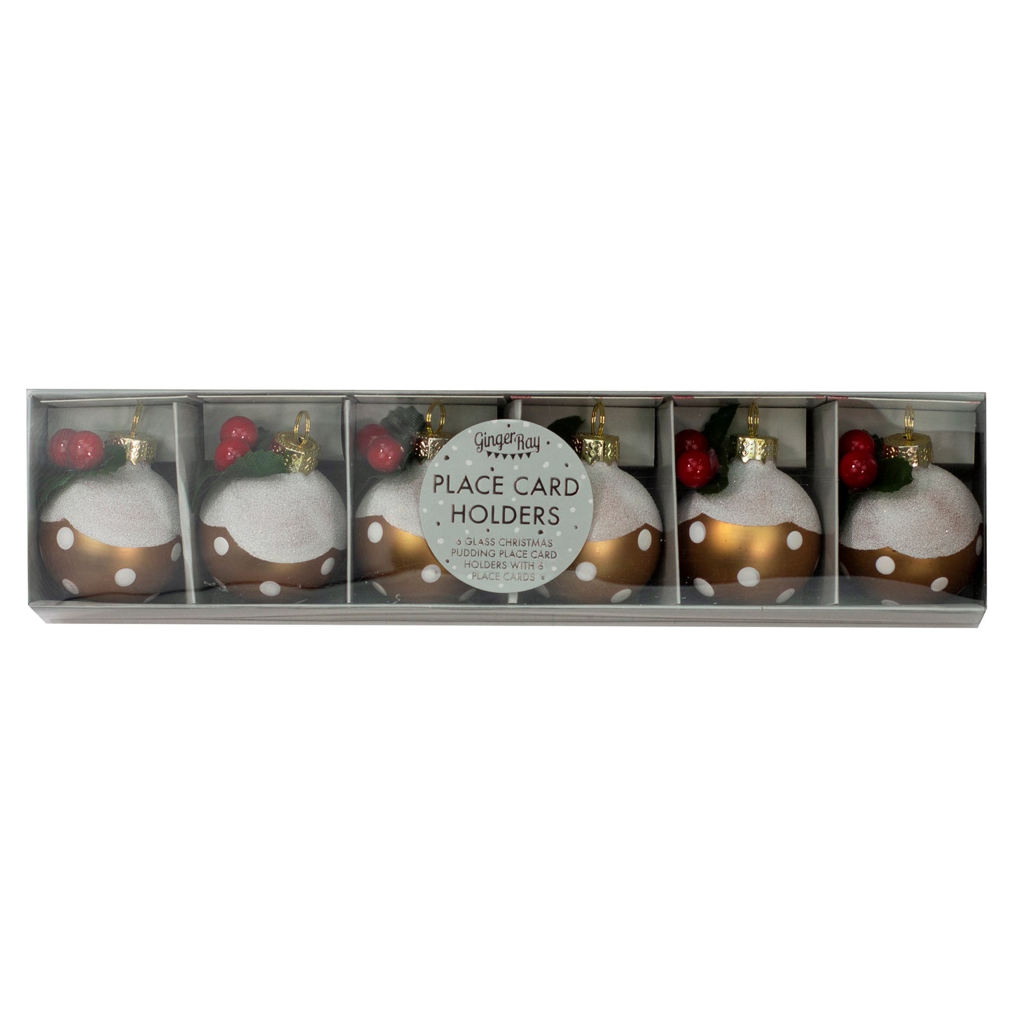 Christmas Pudding Christmas Bauble Place Card Holders