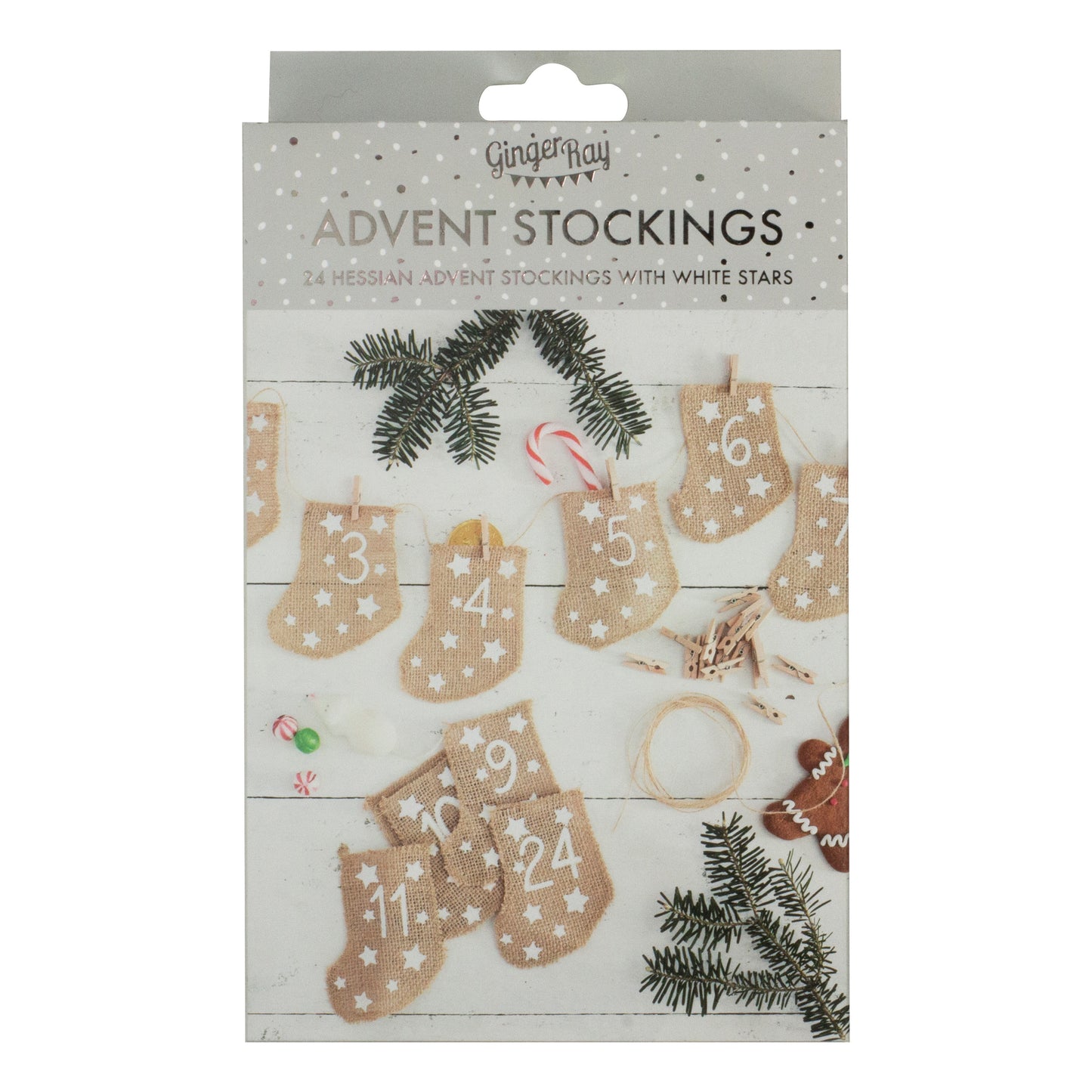 Hessian Stockings Fill Your Own Advent Calendar