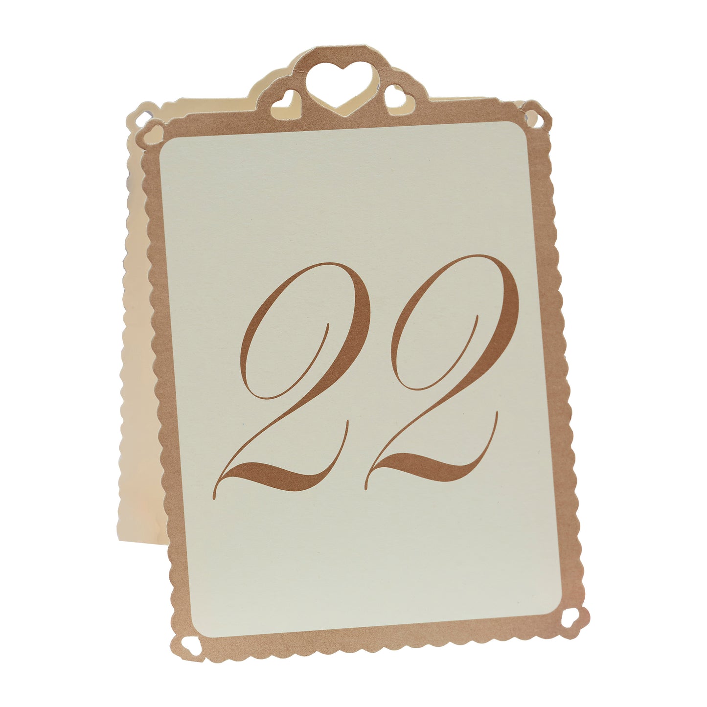 Love Struck - Table Numbers - Ivory / Gold 13-24