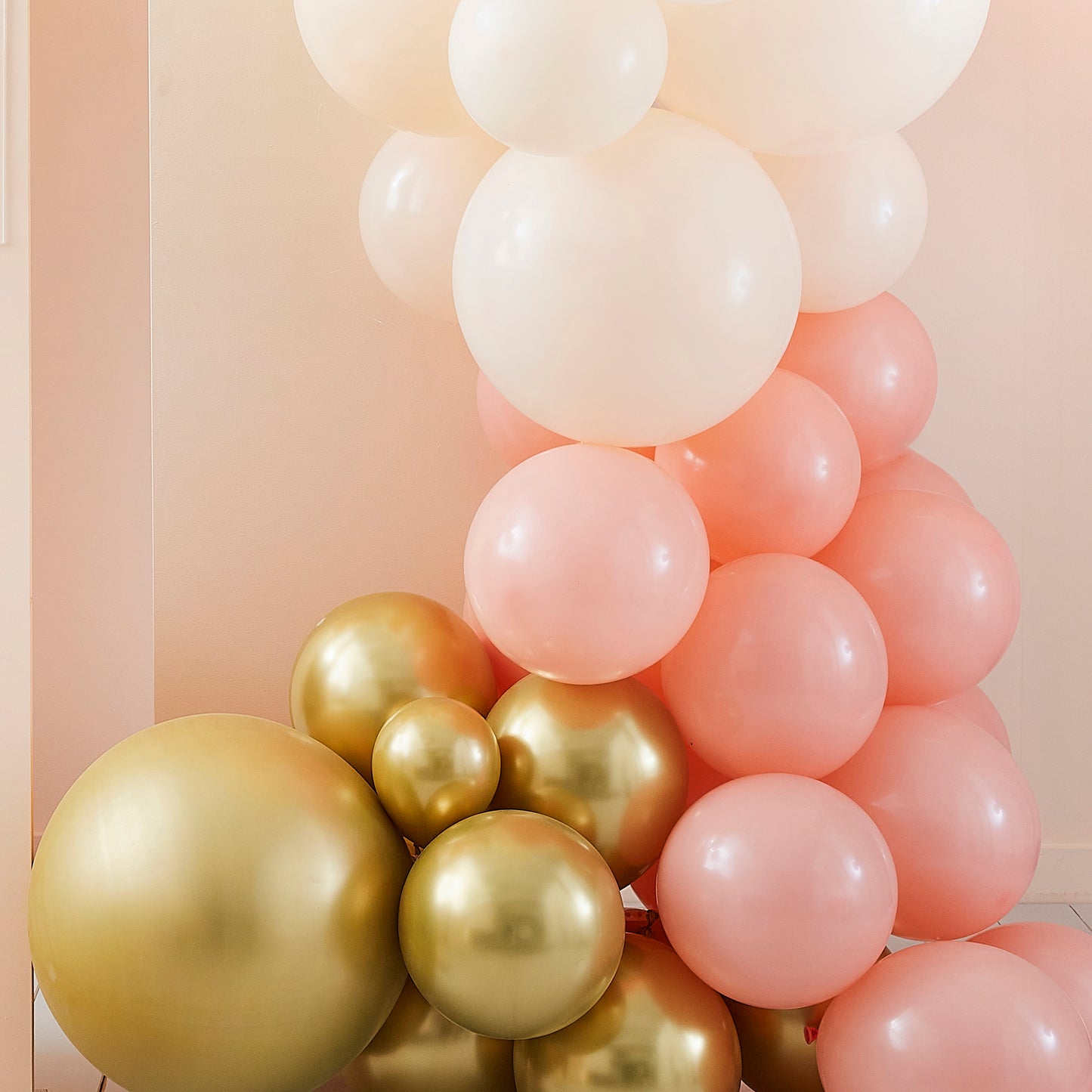 Peach and Gold Balloon Arch Kit