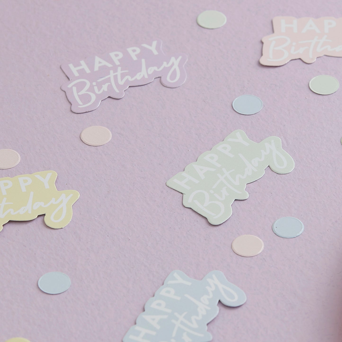 Pastel Happy Birthday Table Confetti