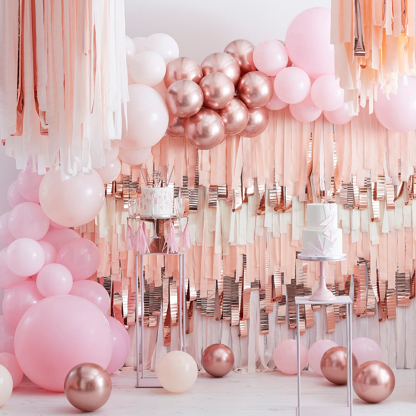 Blush and Rose Gold Balloon Mosaic Balloon Pack