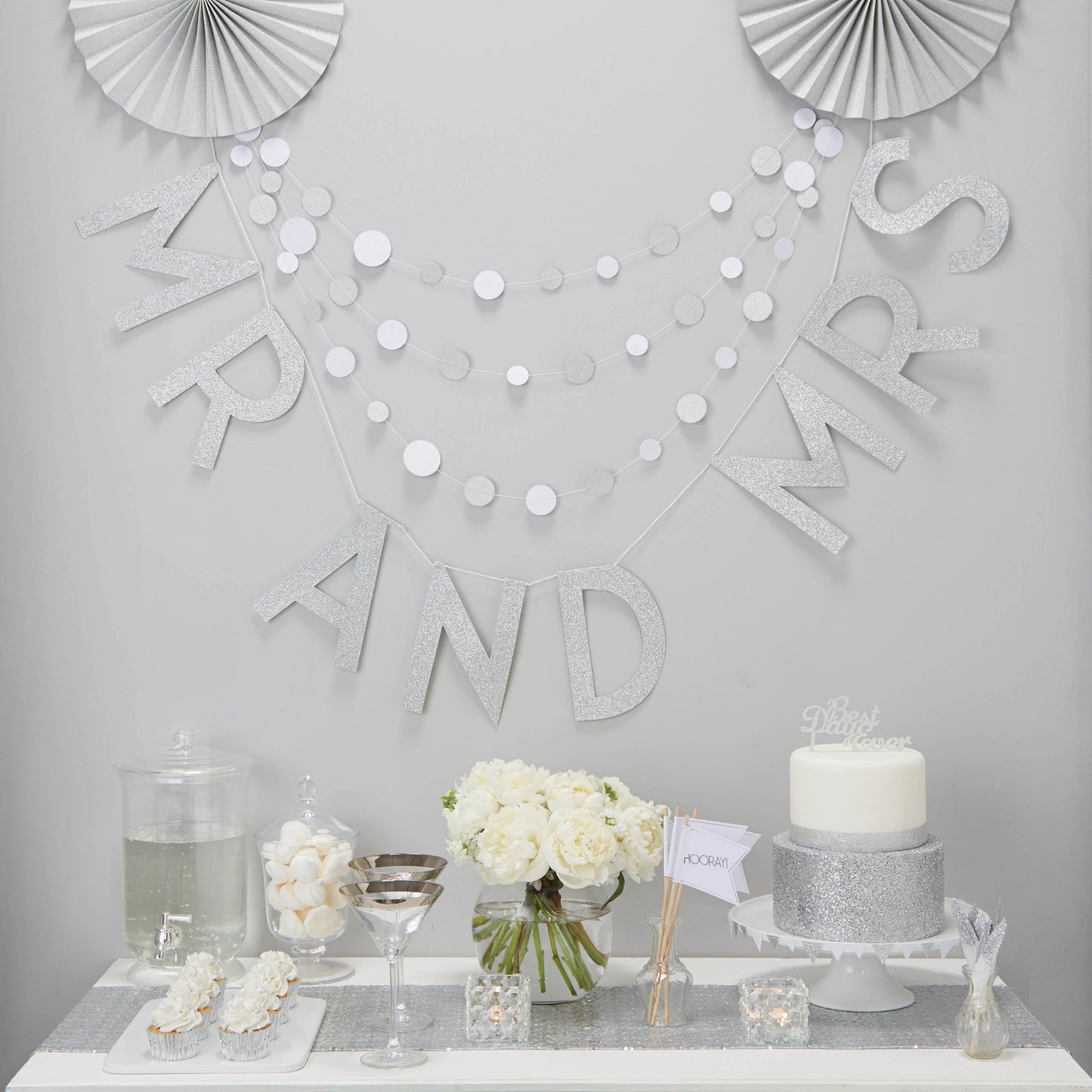 Silver Wedding Table Numbers