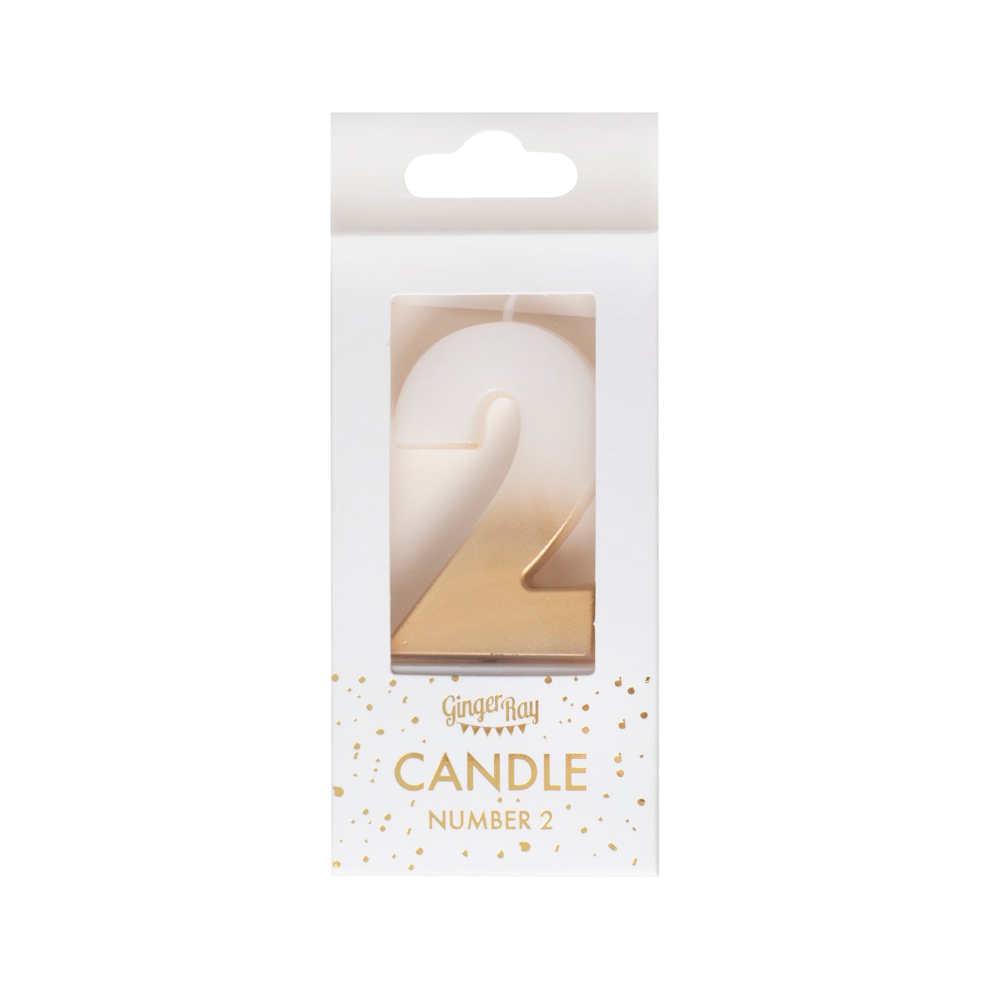 Gold Ombre 2 Number Birthday Candle