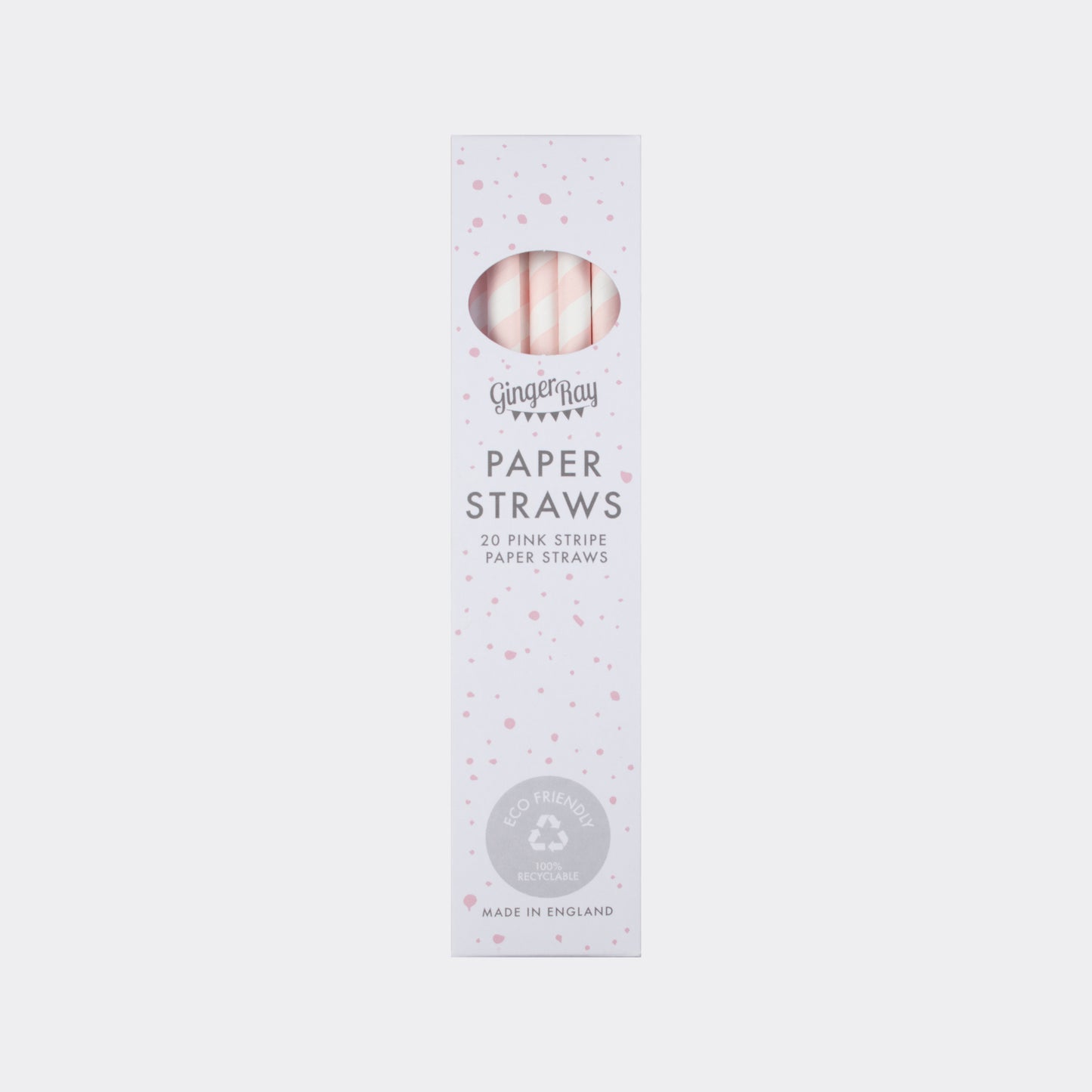 Pink Stripe Paper Straws