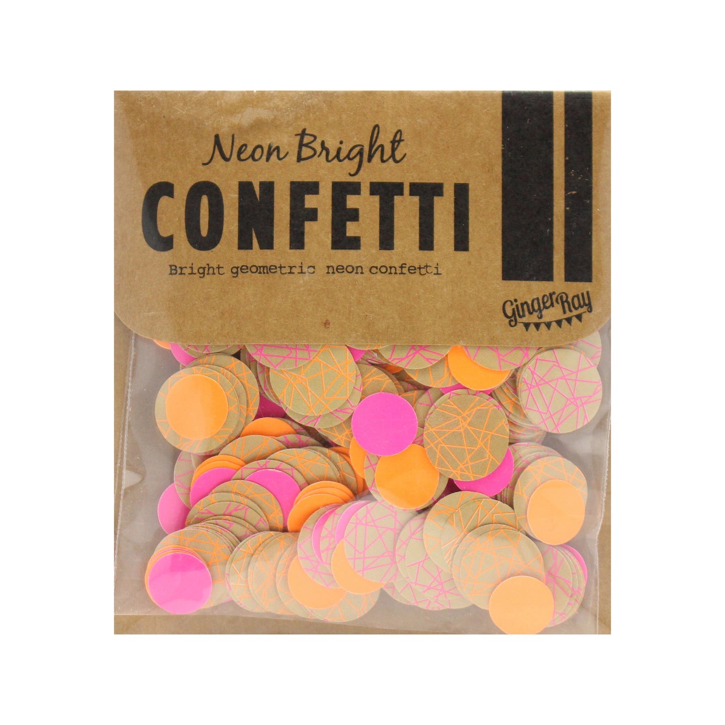 Neon Geometric Table Confetti - Neon Birthday