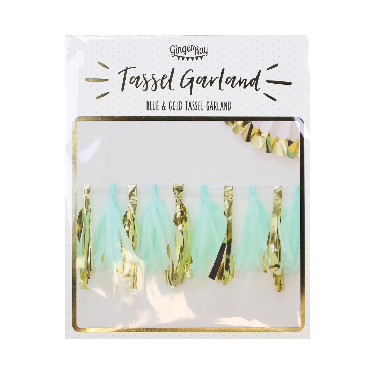 Blue and Gold Tassel Garland