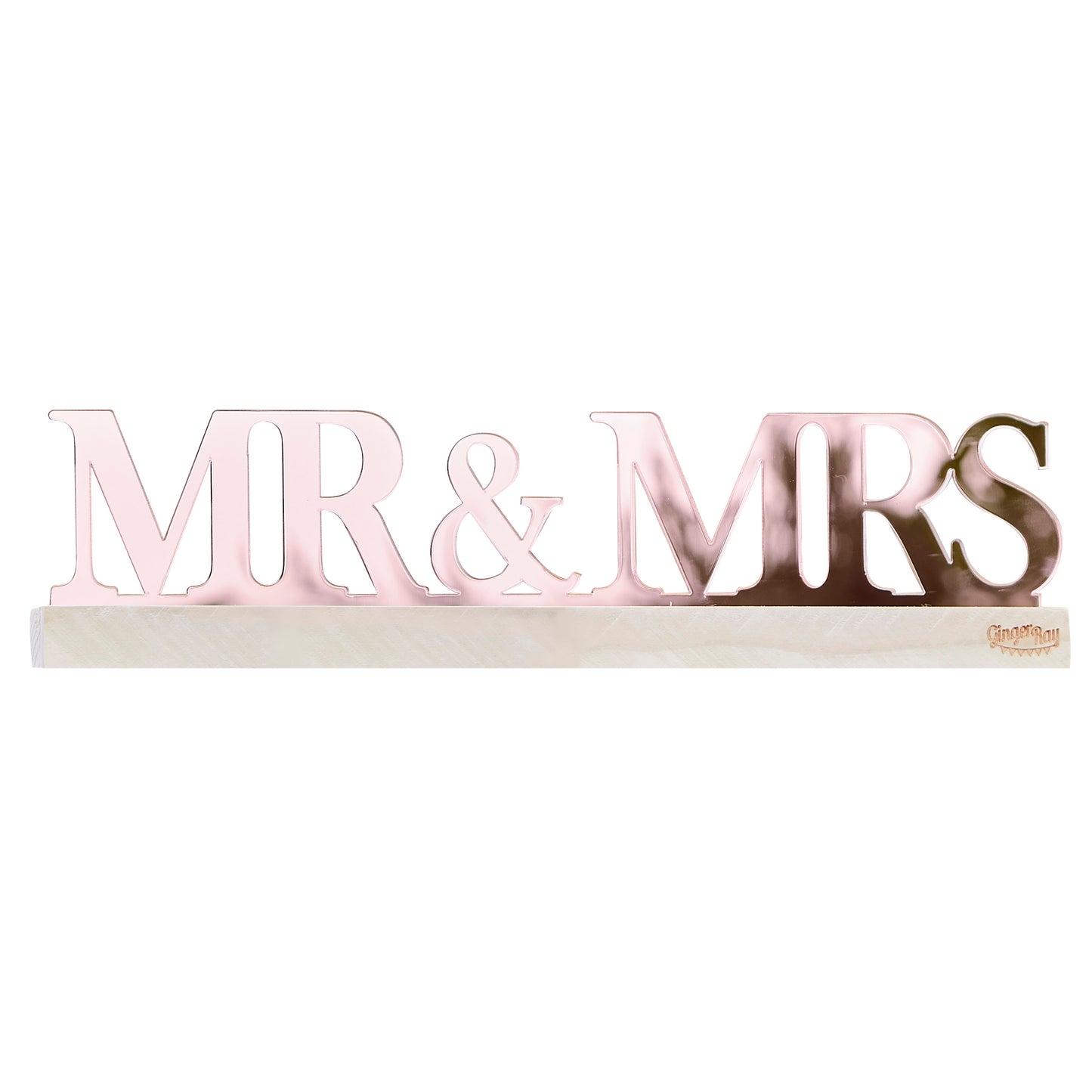 Rose Gold Acrylic Mr and Mrs Sign