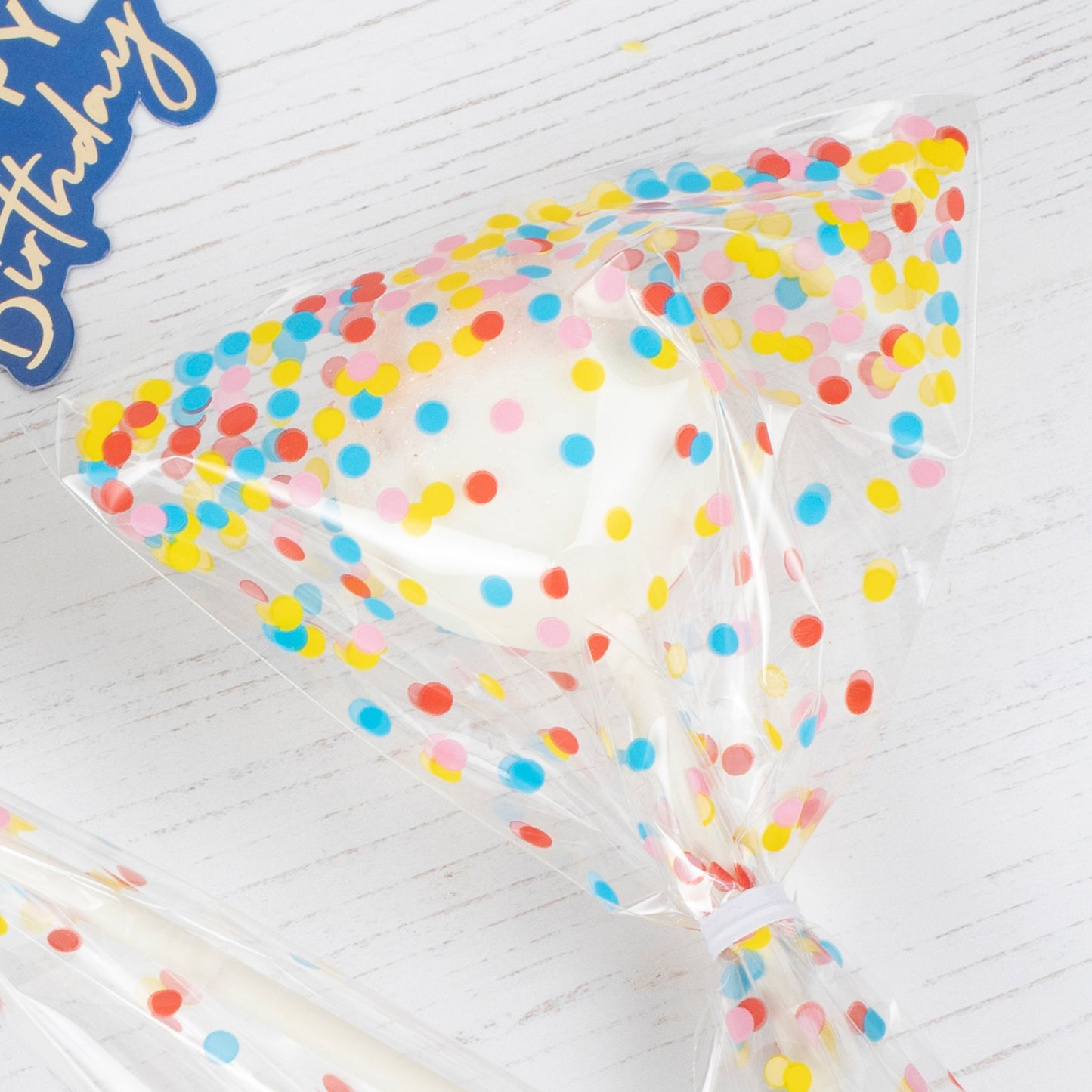 Clear Multicoloured Spot Lollipop Bags