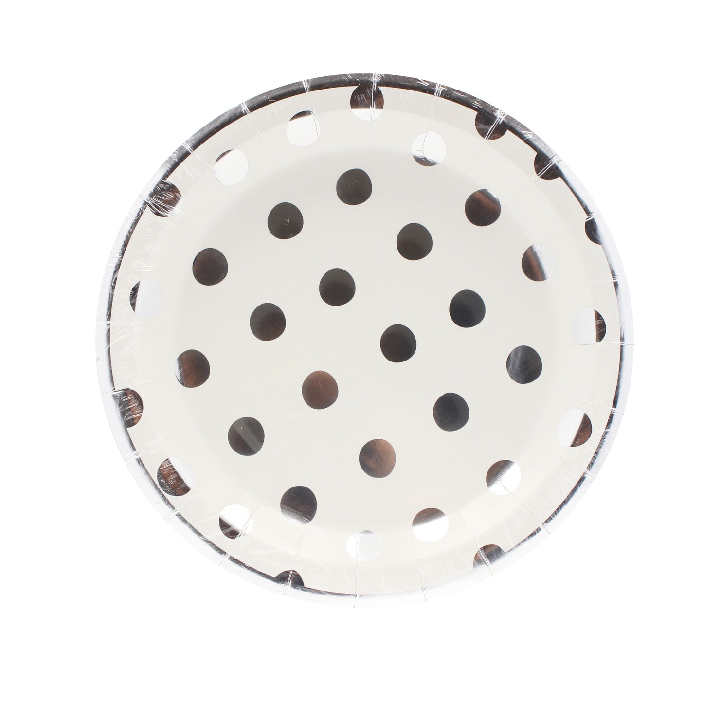 Silver Foiled Polka Dot Paper Plates - Pick & Mix