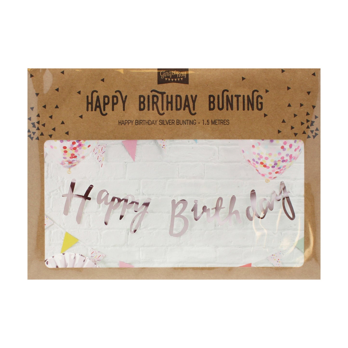 Silver Happy Birthday Banner